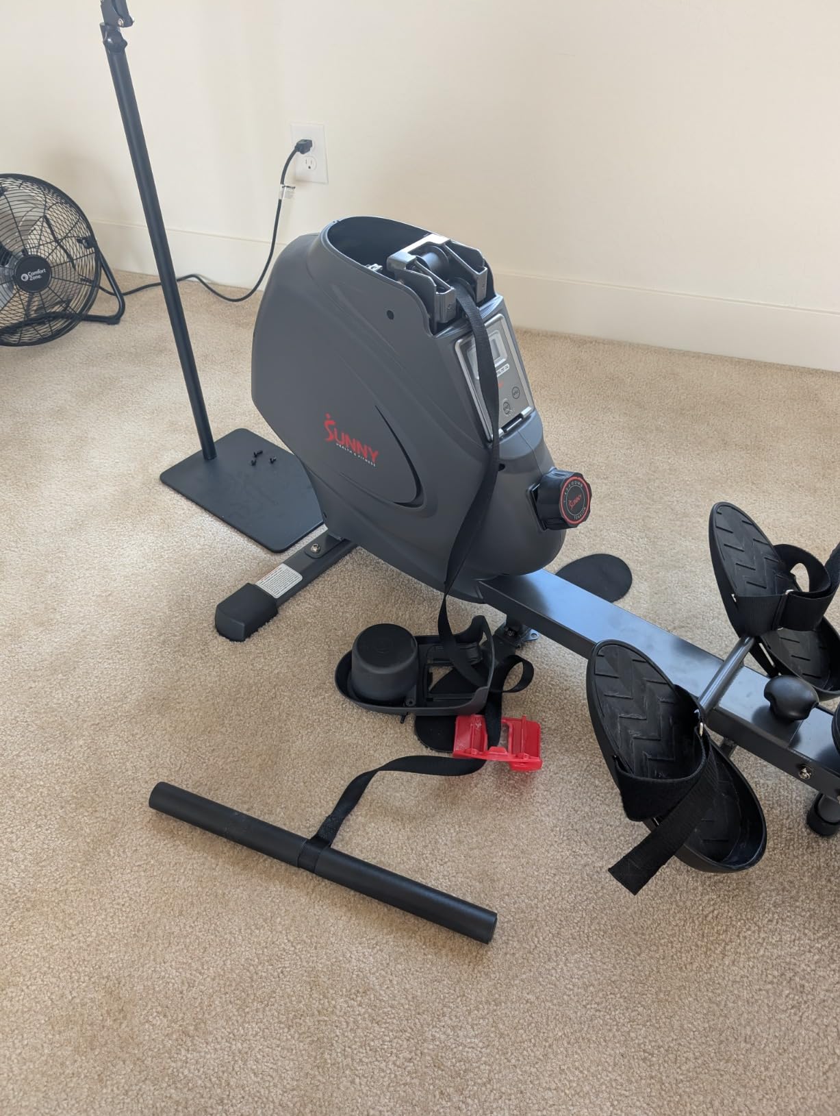 Sunny Health & Fitness Foldable Magnetic Rower, Long Rail & Extended Inseam Range for Home Cardio Workout, Free SunnyFit Training App, Optional Footplate for Standing Exercises customer photo 1