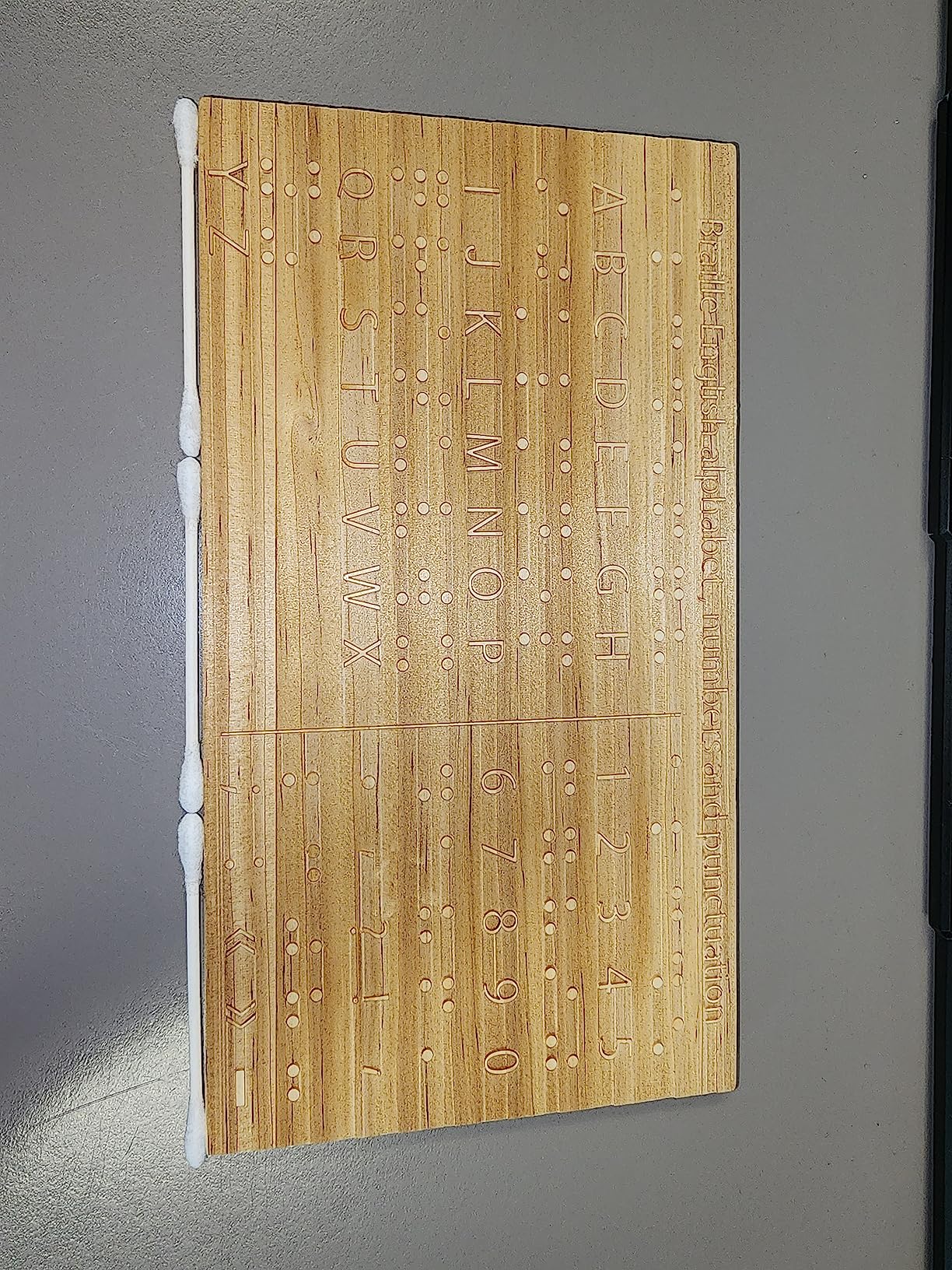 Yulejo Braille Alphabet Board Wood Braille Fingerboard Carved Dots Educational Tool customer photo 2