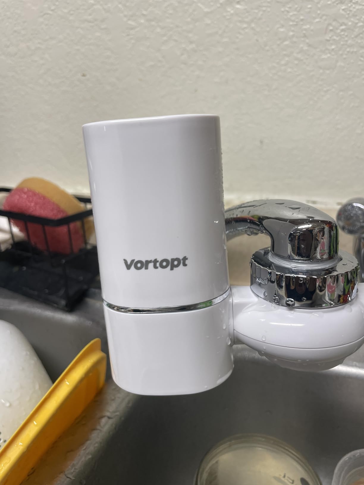 Vortopt Faucet Water Filter for Sink, Rapid Flow - 400 Gallons Faucet Mount Water Filtration System for Tap Water, NSF Certified Reduces Chlorine & Bad Taste with 2 Replacements, T1 customer photo 2
