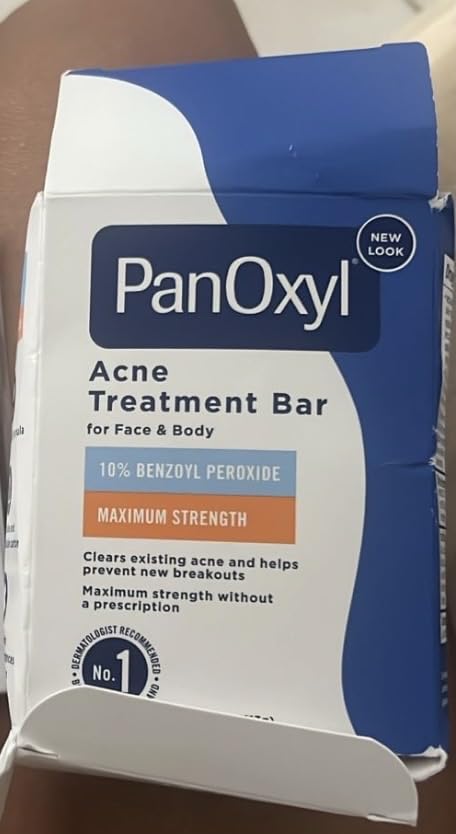 PanOxyl Acne Treatment Bar with 10% Benzoyl Peroxide, Maximum Strength Bar Soap for Face, Chest and Back, Benzoyl Peroxide Soap Body Wash, Vegan, For Acne Prone Skin, 4 oz customer photo 2