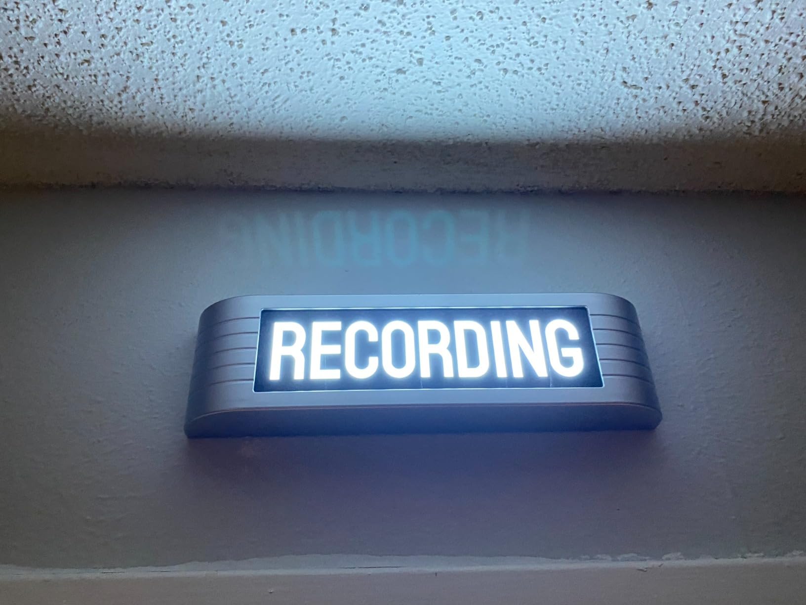 Neon Sign Light Recording Warning Sign for Studio Radio Station Office or home Decor,Different Lighting Modes Wireless Using With Remote Control (Recording) customer photo 2