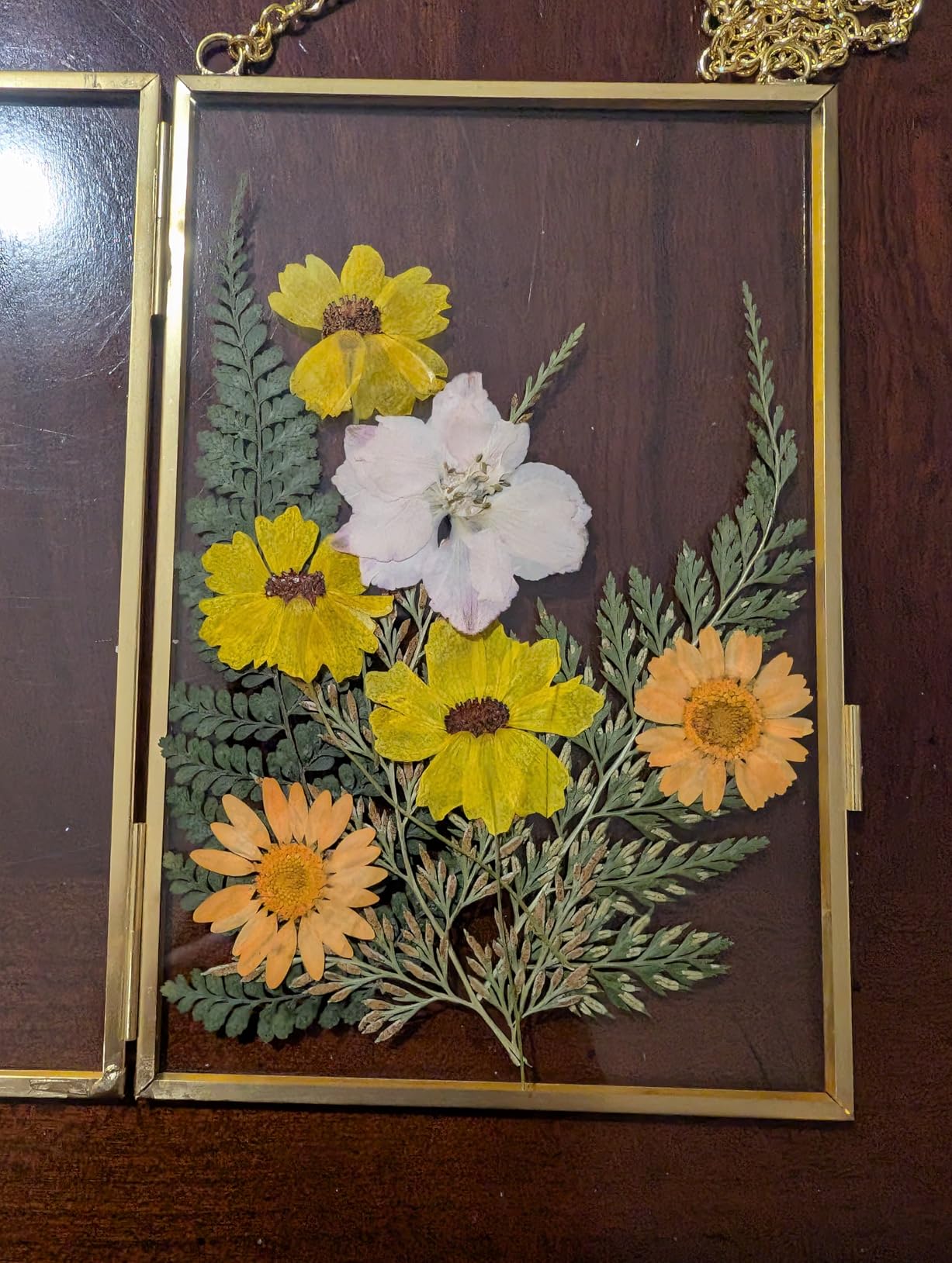 Relaxing Garden Pressed Flower Craft Kit for Adults & Women, DIY Floating Double Glass Frame Kit with Real Dried Flowers, Handmade Gift Art Project for Home Décor, Keepsake & Creative Crafts customer photo 2