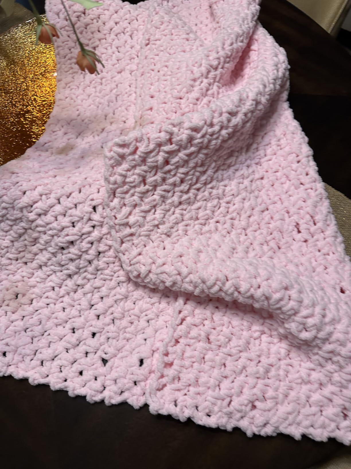 Bernat BABY BLANKET BB White Yarn - 1 Pack of 10.5oz/300g - Polyester - #6 Super Bulky - 220 Yards - Knitting/Crochet customer photo 2