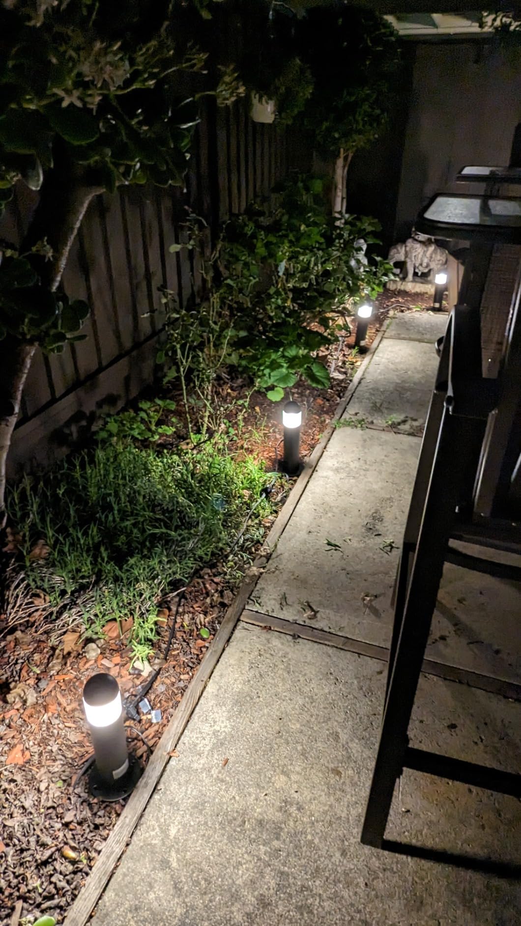 6 Pack Low Voltage Landscape Pathway Lights, 12V LED Bollard Light IP67 Waterproof, Outdoor Driveway Walkway Wired Lights (Included Connector) - Yard Garden Lawn, 2700K Warm White customer photo 1