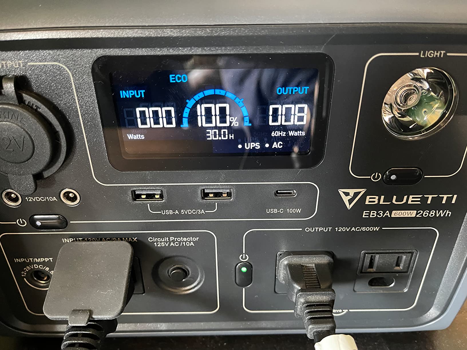 EB3A Portable Power Station, 268Wh Solar Generator LiFePO4 Battery Backup w/ 2 600W (1200W Surge) AC Outlets, Recharge from 0-80% in 30 Min., LFP Backup for Outdoor Camping, Trip, Power Outage customer photo 1