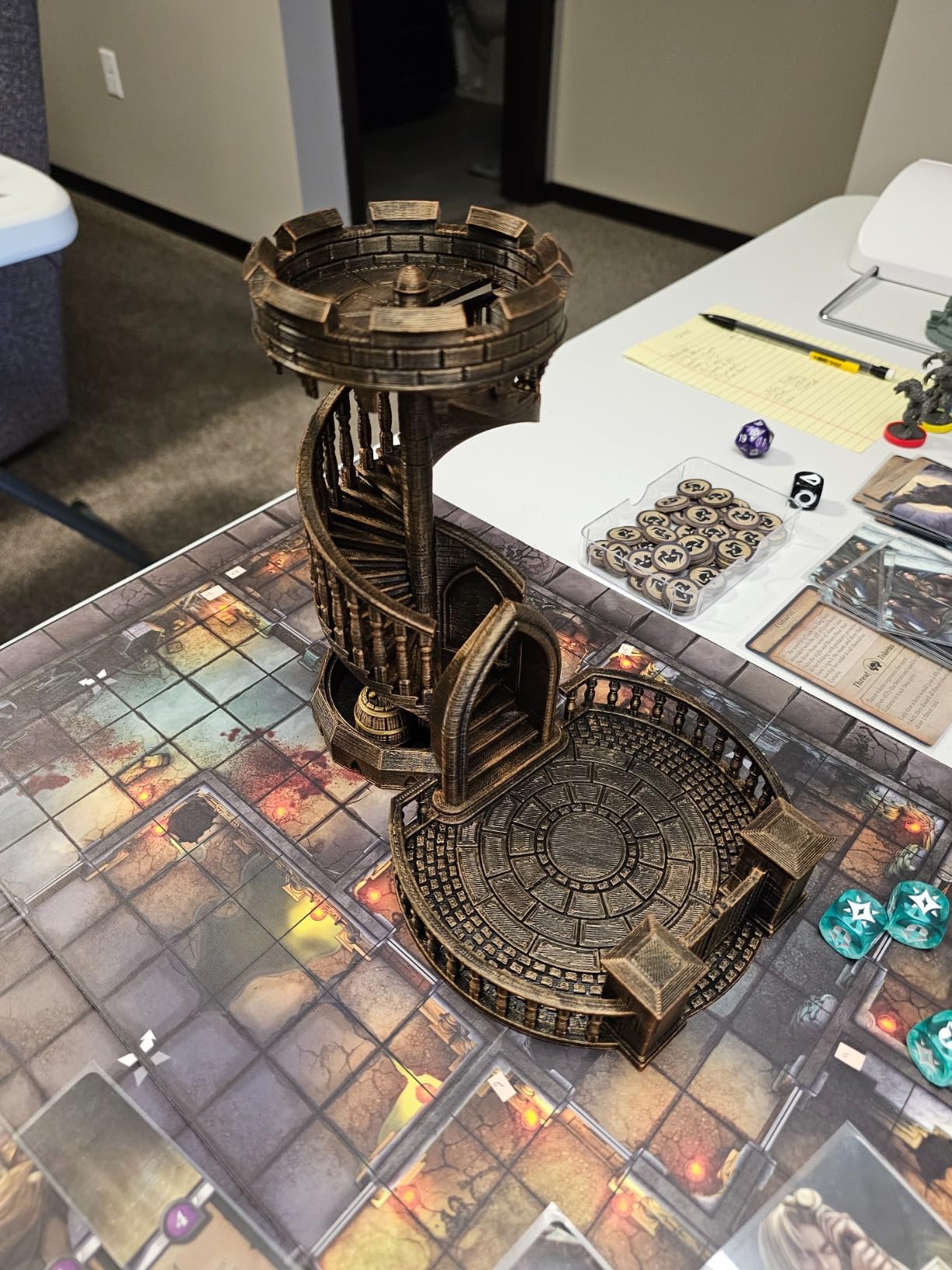 AUSPDICE DND Dice Tower - 36 Step Retro Color Tower for High Randomness in Table Games Like Dungeons and Dragons - Perfect Role Playing Game Gift (Ancient Silver Color) customer photo 2