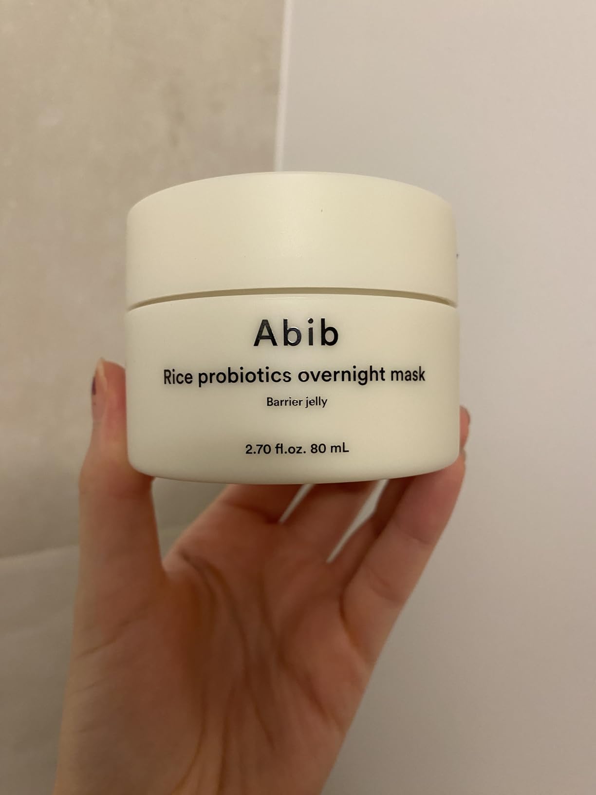 Abib Rice Probiotics Overnight Face Mask Barrier Jelly 2.7 fl oz | Korean Sleeping Mask for Glass Skin | Moisturizing & Slugging Cream customer photo 2
