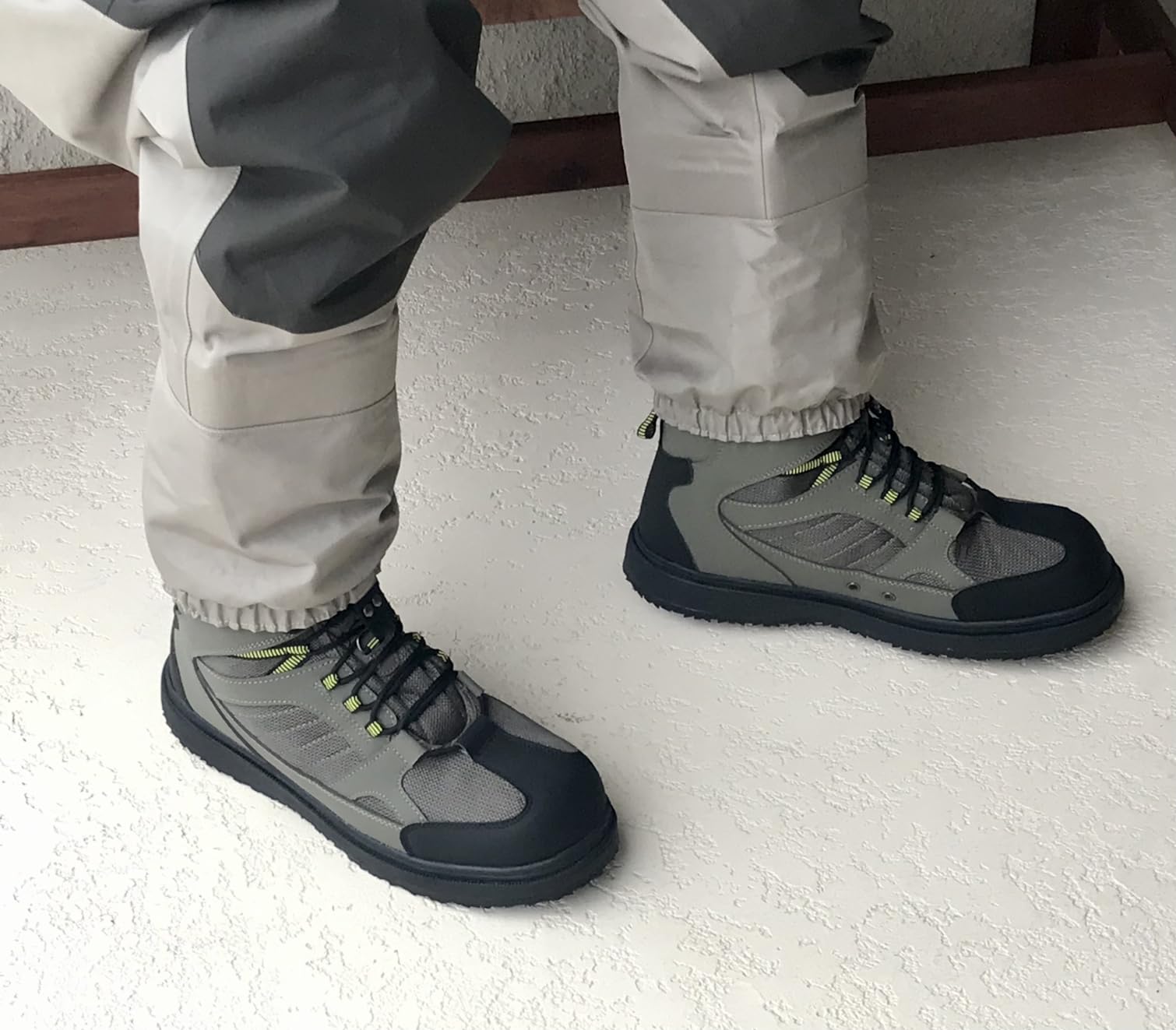 Kylebooker Men's Fishing Wading Boots Lightweight Anti-Slip Waders Shoes for Fly Fishing customer photo 2