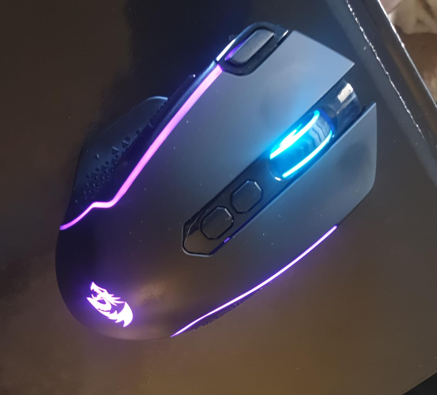 Redragon M810 Pro Wireless Gaming Mouse, 10000 DPI Wired/Wireless Gamer Mouse w/Rapid Fire Key, 8 Macro Buttons, 45-Hour Reliable Power Capacity and RGB Backlit for PC/Mac/Laptop customer photo 1