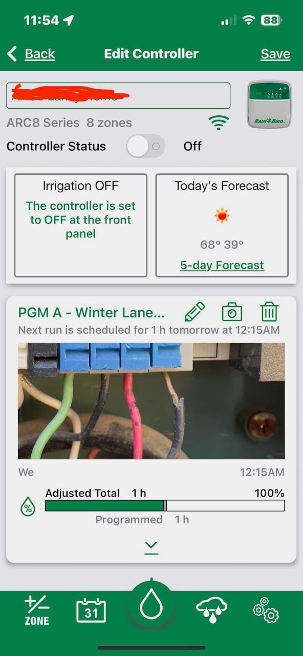 Rain Bird ARC8 App-Based Indoor/Outdoor Smart WiFi Irrigation Sprinkler Timer/Controller, 8-Zone/Station, EPA WaterSense Certified, Compatible with Alexa, Indoor/Outdoor 8-Station customer photo 1
