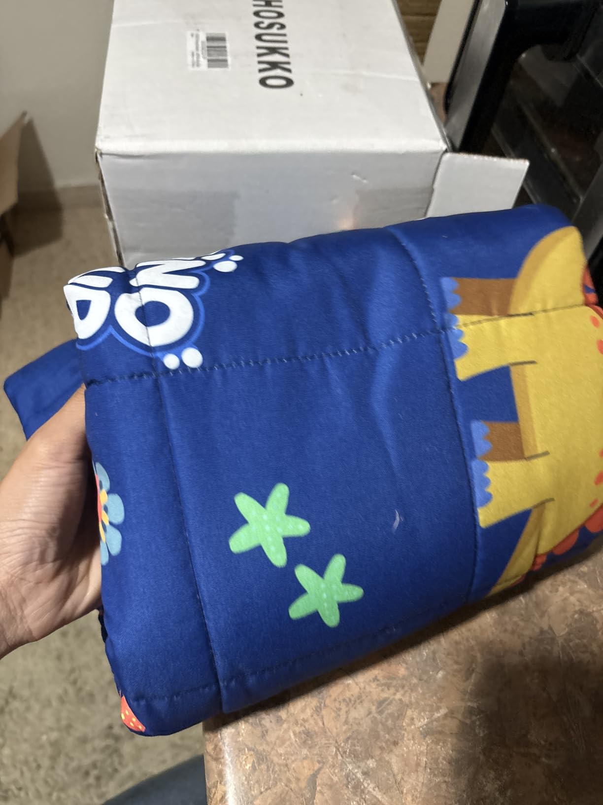 HOSUKKO Weighted Blanket - 5 lbs Blue Dinosaur Heavy Blanket - Breathable Blanket (36 * 48 inches, 5 lbs) customer photo 1