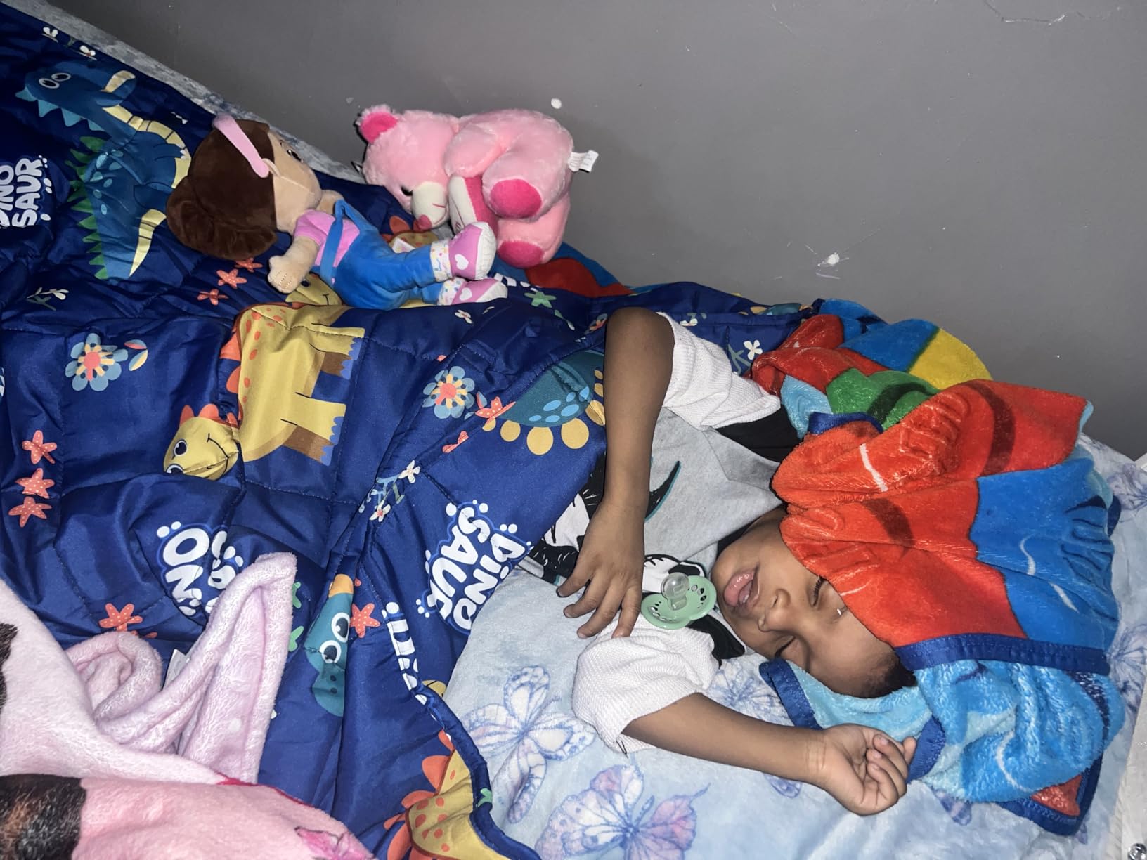 HOSUKKO Weighted Blanket - 5 lbs Blue Dinosaur Heavy Blanket - Breathable Blanket (36 * 48 inches, 5 lbs) customer photo 2