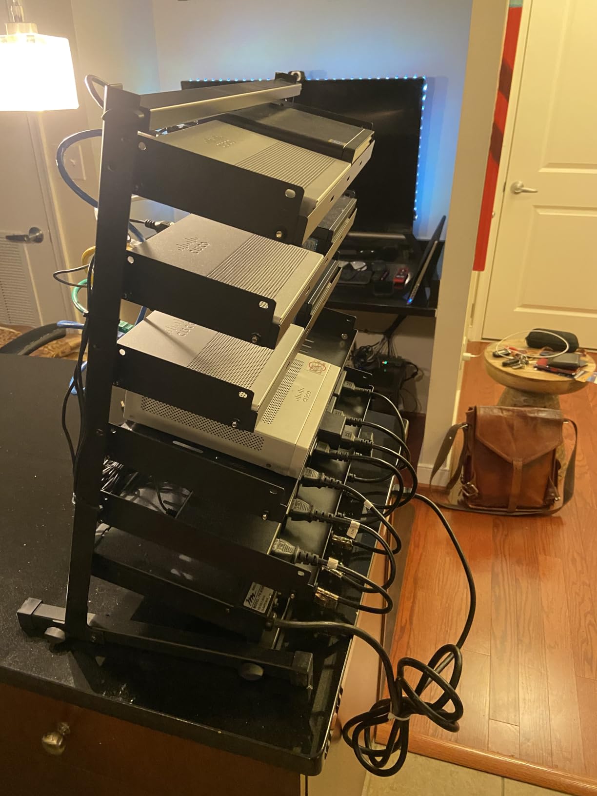 JINGCHENGMEI 1U Vented Rack Shelf Universal Rack Tray No Lip for 19 Inches Network Cabinet or Server Rack (12 Inches Deep) customer photo 1