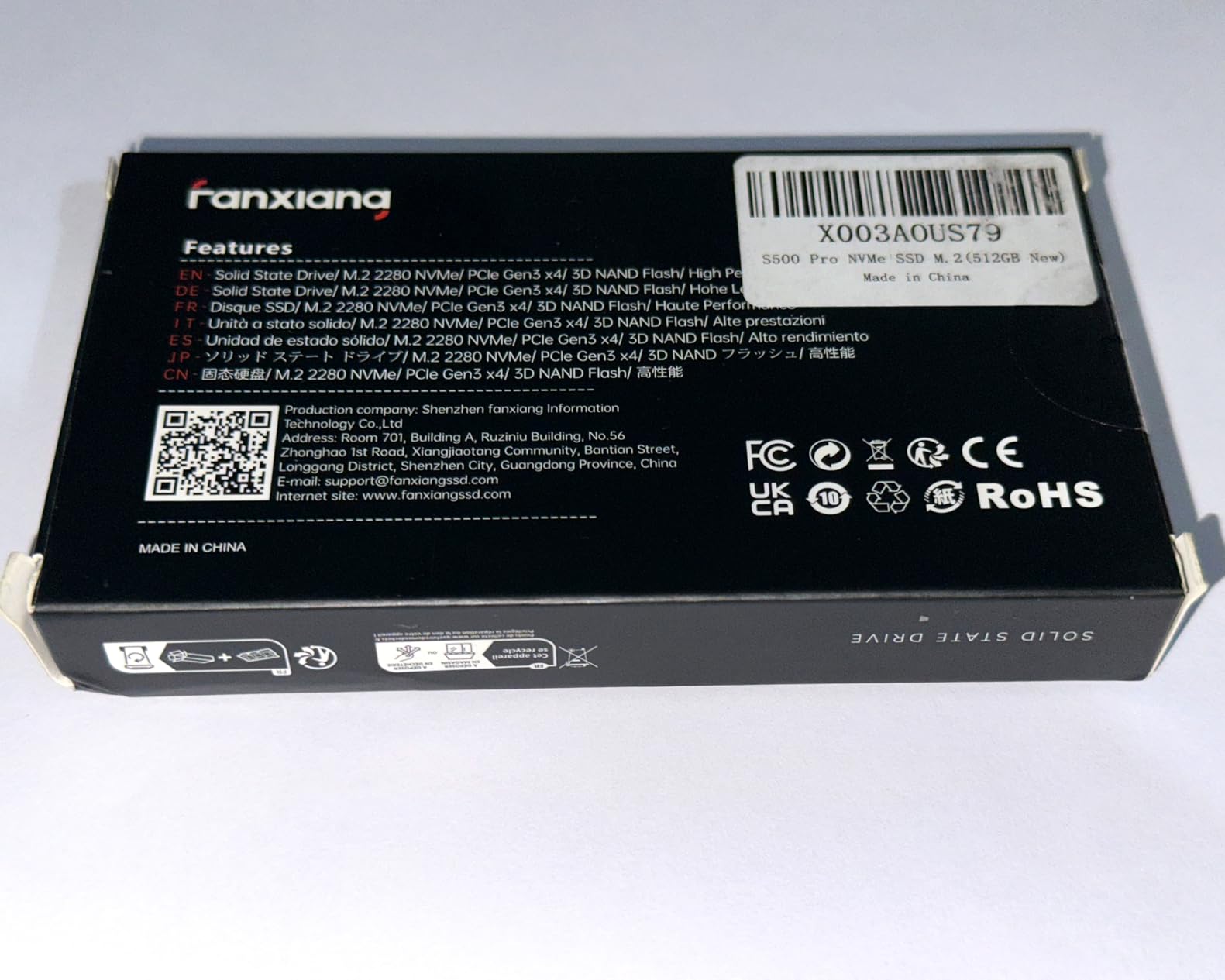 fanxiang S500 Pro 256GB NVMe SSD M.2 PCIe Gen3x4 2280 Internal Solid State Drive, SLC Cache 3D NAND TLC, Up to 3000MB/s, Compatible with Laptop and PC Desktops(Black) customer photo 2