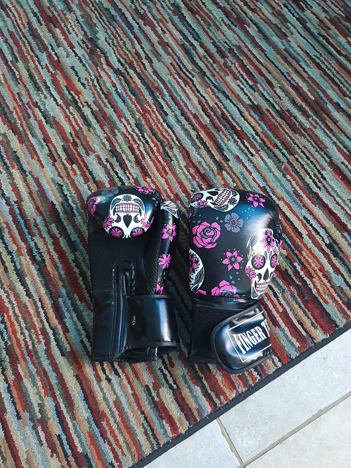 FINGER TEN Boxing Gloves Women Punching Sparring Kickboxing MMA Training Heavy Bag Glove Black Leather 8 10 12 14 16 oz for Womens customer photo 1