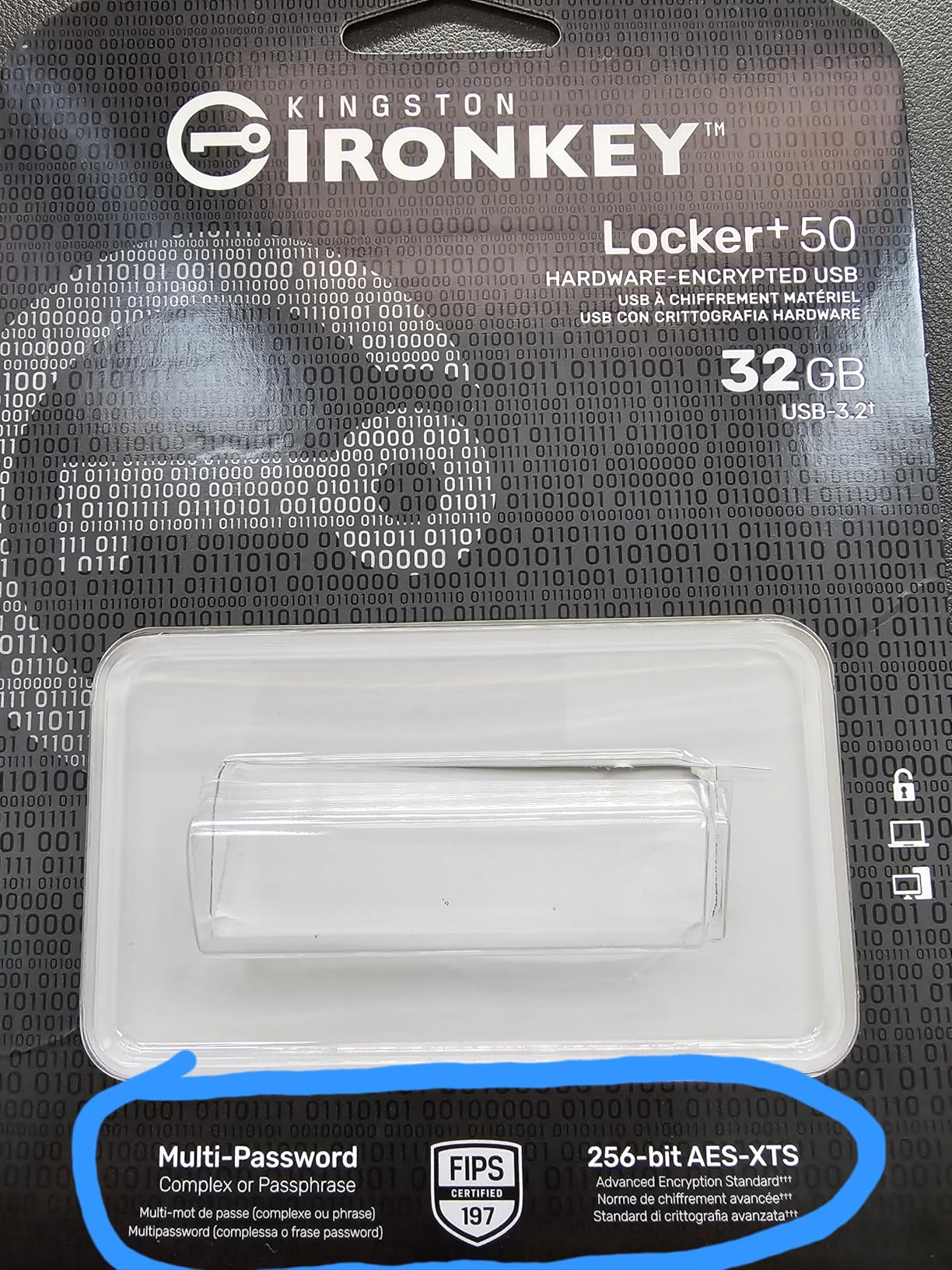 Kingston Ironkey Locker+ 50 128GB Encrypted USB Flash Drive | USB 3.2 Gen 1 | XTS-AES Protection | Multi-Password Security Options | Metal Casing customer photo 1
