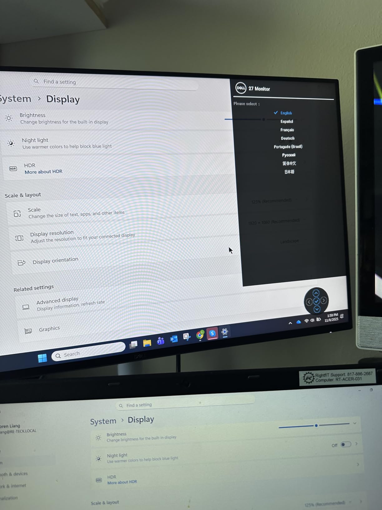 Dell S2725HS 27 Inch Monitor, FHD (1920x1080) Display, 100Hz Refresh Rate, 1500:1 Contrast Ratio, TUV Rheinland Eye Comfort 4 Star, Integrated 2x5W Speaker, Height/Tilt/Swivel/Pivot- Ash White Color customer photo 2