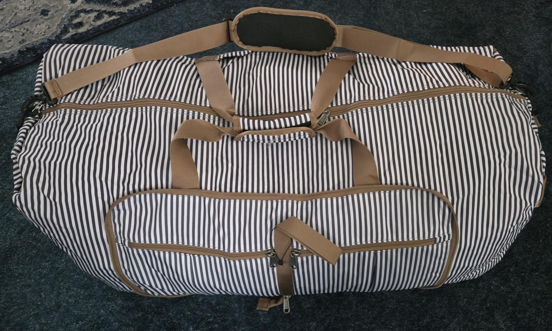120L Foldable Collapsible Waterproof Travel Duffel Bag for Men and Women with Shoe Compartment customer photo 2