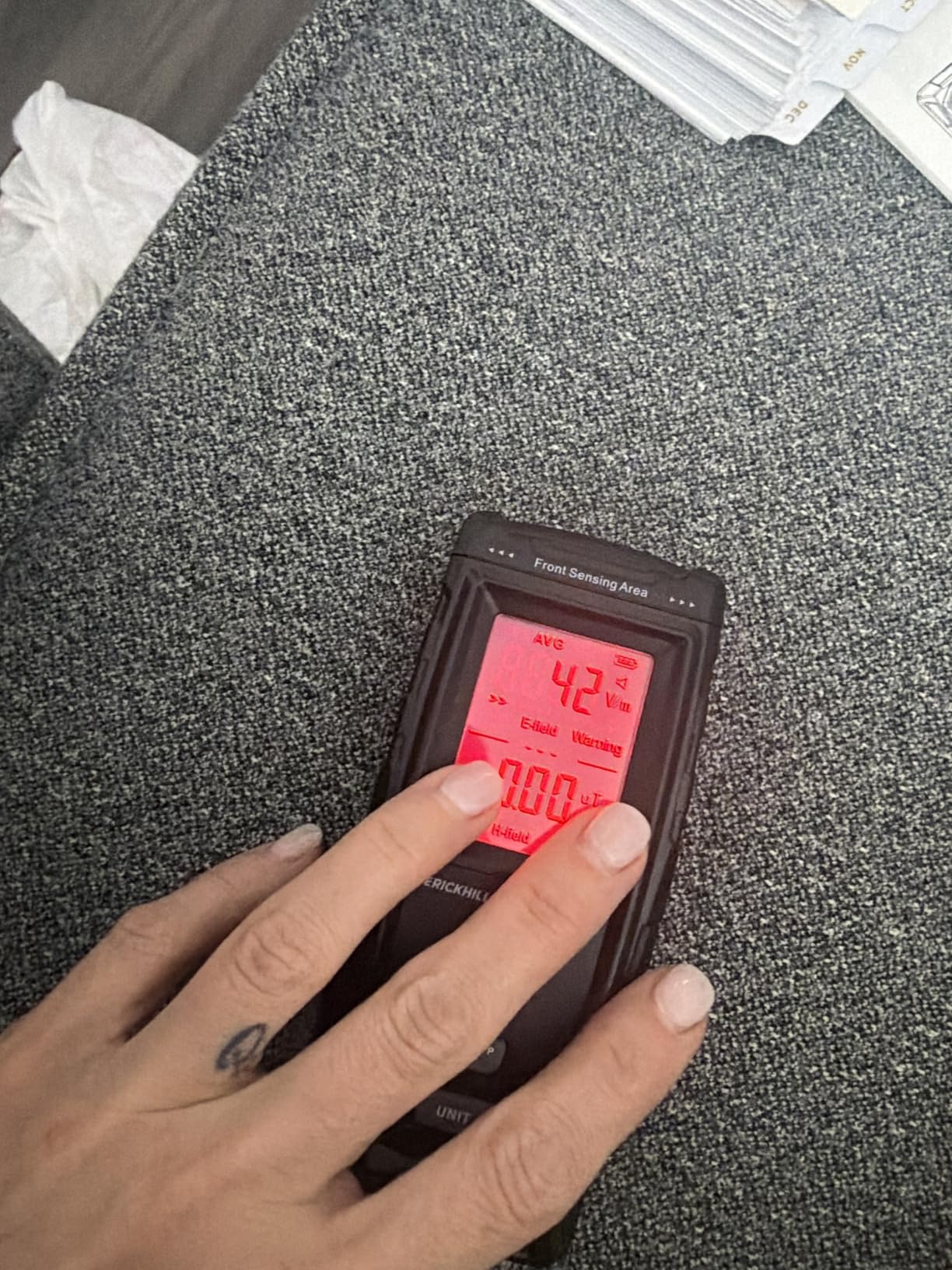 ERICKHILL EMF Meter,3-in-1Rechargeable Digital Electromagnetic Field Radiation Detector for EF RF MF,5G Cell Tower, WiFi Signal Detector, for Home&Office EMF Inspections, and Ghost Hunting customer photo 1
