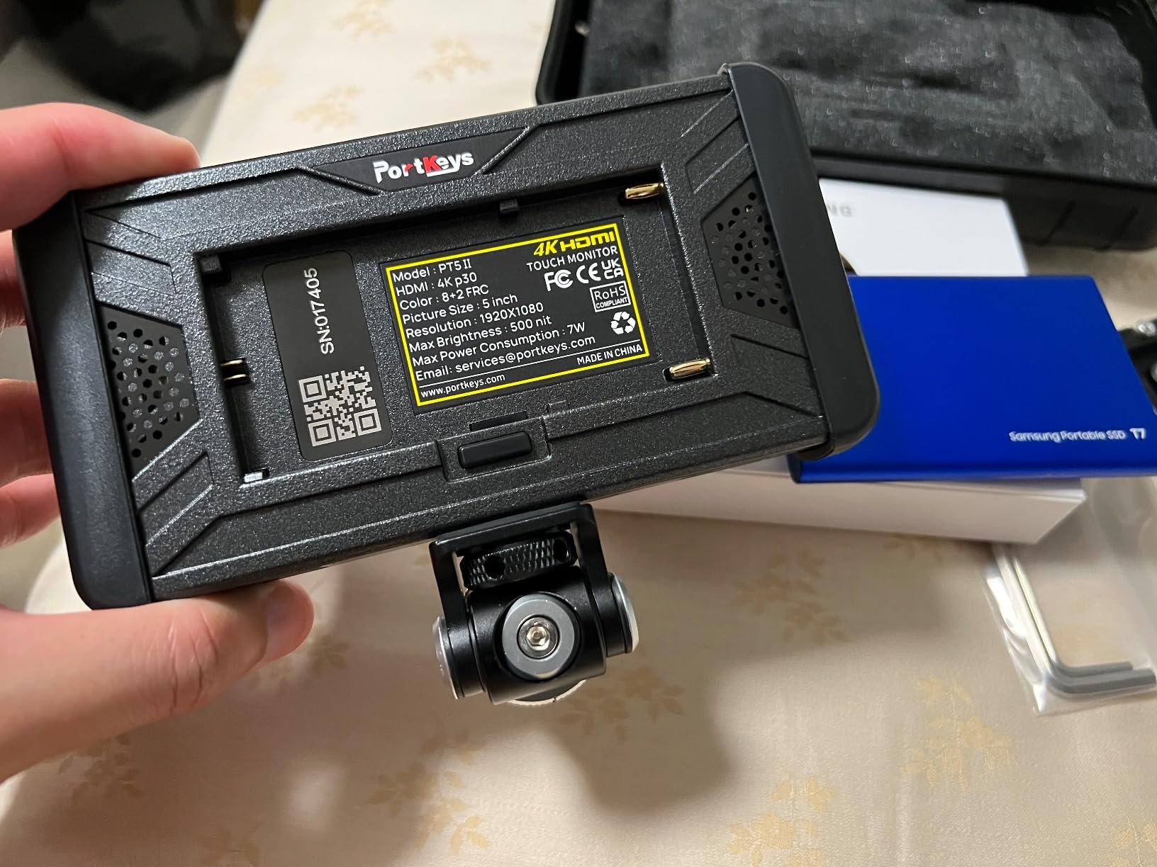 PortKeys PT5 II Camera Monitor Touchscreen DSLR Field Monitor 5 inch 4K30P Input/Output Wide Color Gamut New Peaking 3D LUT Video Assist Luma RGB Waveform for DSLR customer photo 1