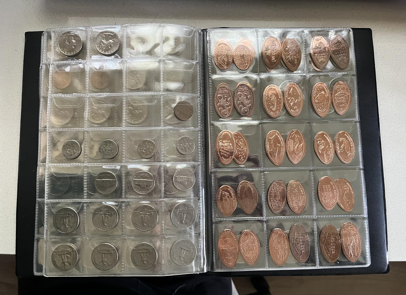 Coin Album for Collectors,340 Pockets Coin Collection Book Holder Display Storage Case,Collecting Sleeves Organizer Supplies for Coins,Pennies,Quarters,Badges,Stamp customer photo 1