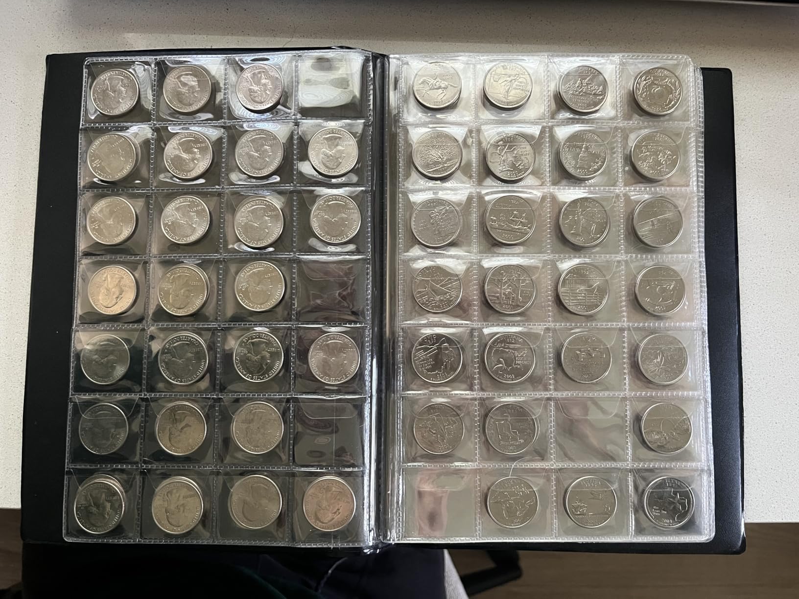 Coin Album for Collectors,340 Pockets Coin Collection Book Holder Display Storage Case,Collecting Sleeves Organizer Supplies for Coins,Pennies,Quarters,Badges,Stamp customer photo 2