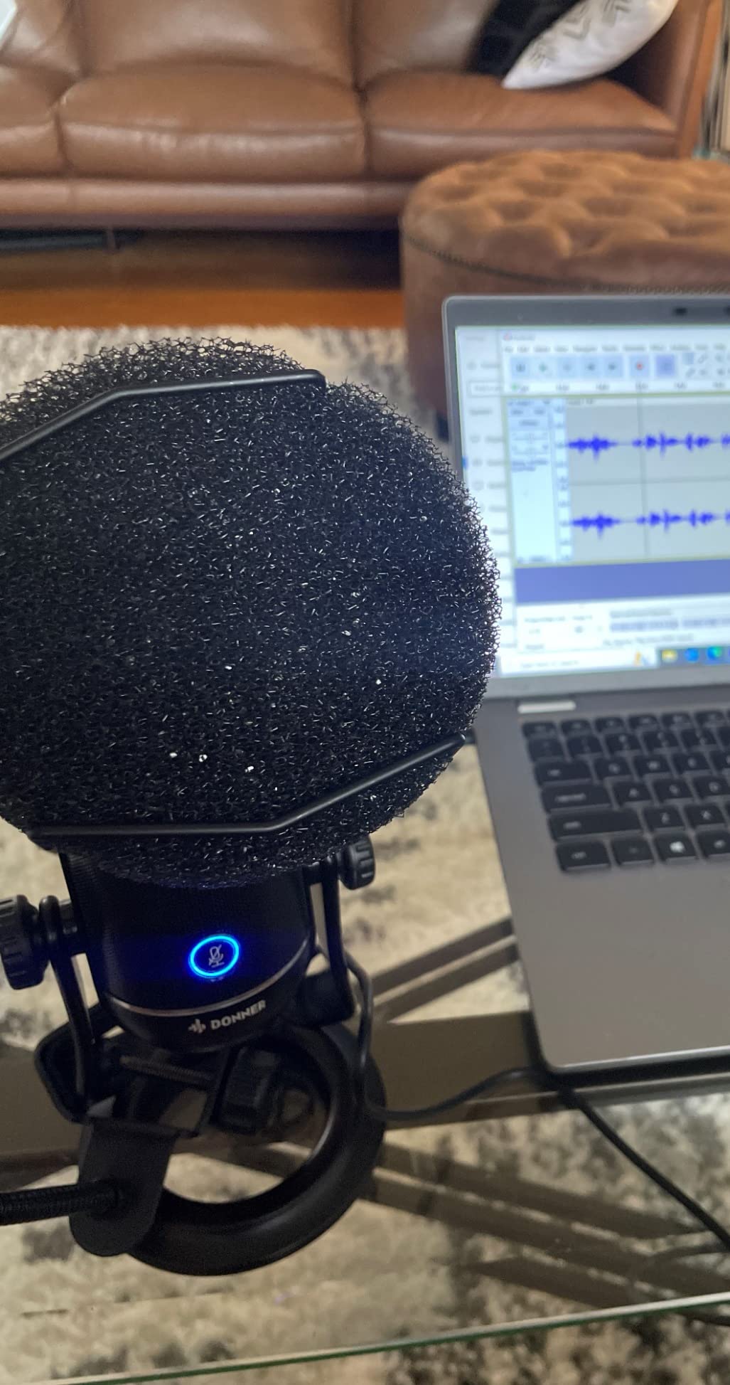 Pop Filter for Microphone - Sponge Layered Pop Wind Screen with Enhanced Flexible 360° Gooseneck customer photo 2