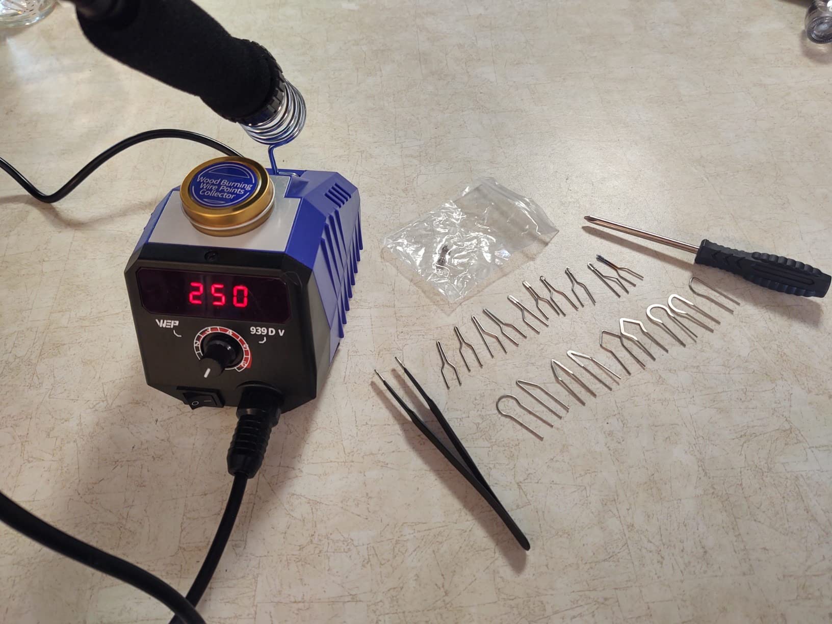 WEP 939D-V Wood Burning Kit 250-750℃/482-1382℉ Adjustable Wood Burning Tool with Detachable Pen customer photo 2