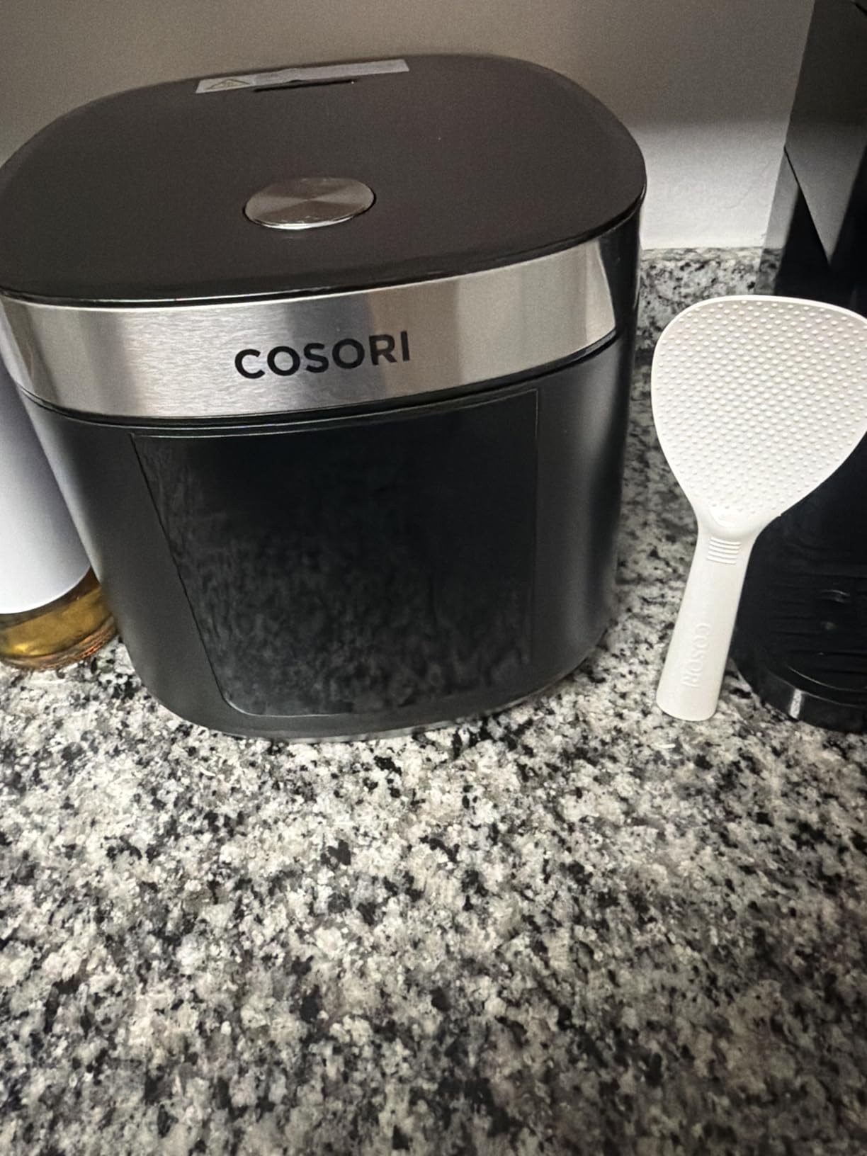 Cosori Rice Cooker 10 Cup, 24h Keep Warm, Non-stick Ceramic Inner Pot, 18 Functions Fuzzy Logic Rice Maker with Stainless Steel Steamer Basket, Sauté, Slow Cooker, Black customer photo 1