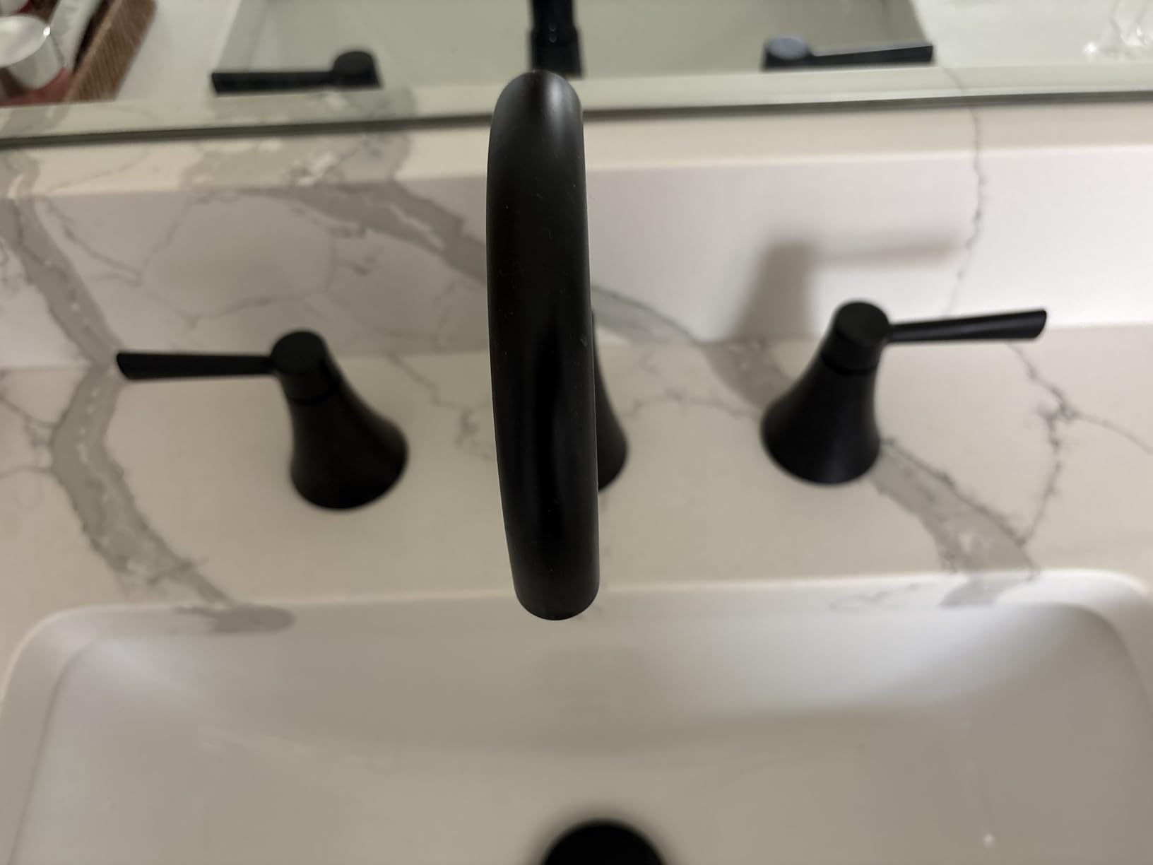 Moen Ronan Spot Resist Brushed Nickel Two-Handle Widespread Modern Bathroom Faucet, Valve Included, 84023SRN customer photo 2