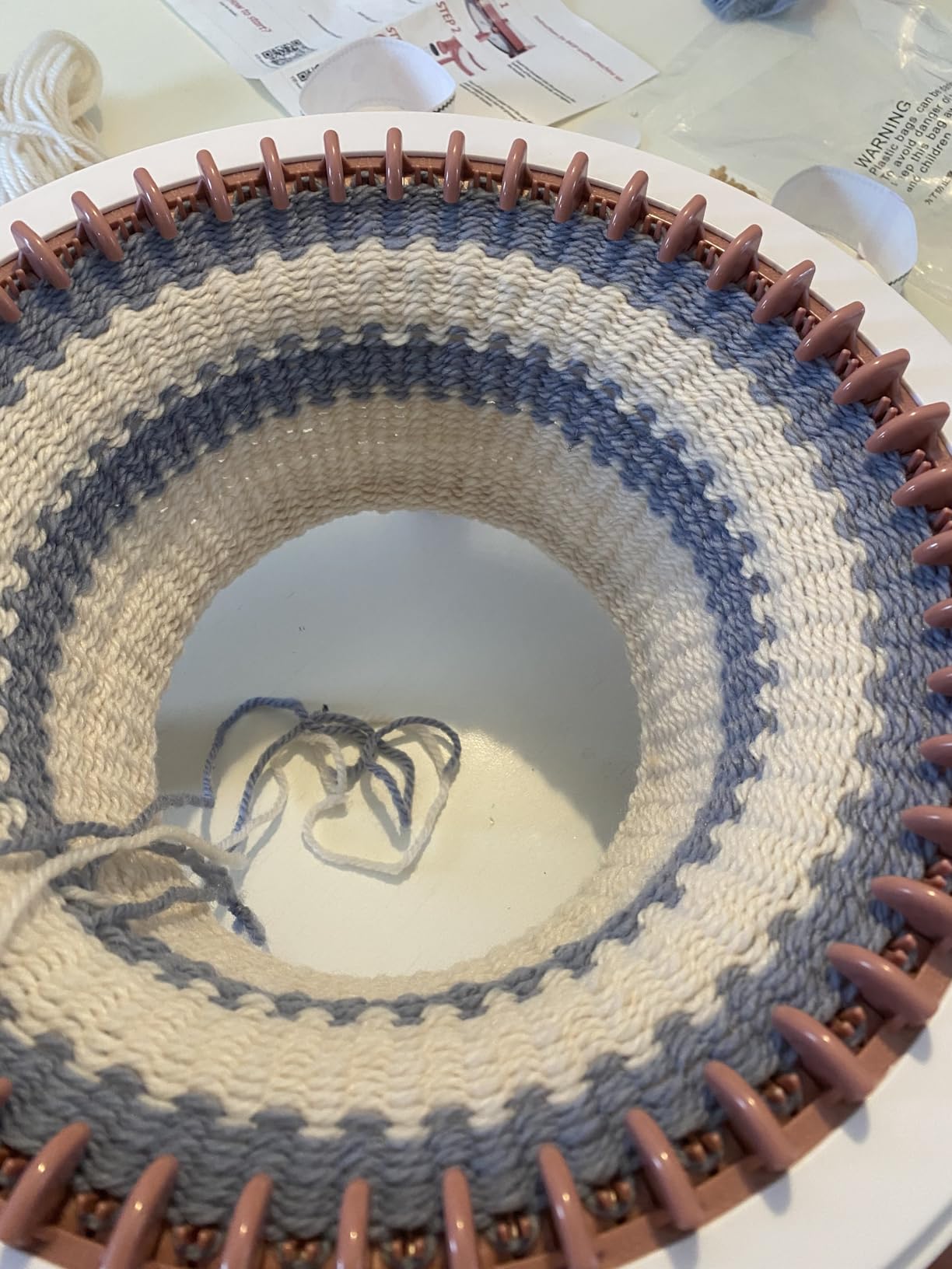 SENTRO Knitting Machine 40 Needles, Smart Circular Knitting Machine, Double Knitting Loom Machine for Adults Beginners, DIY Knitting Board Rotating Machine for Hat, Scarves, Gloves, Socks customer photo 2