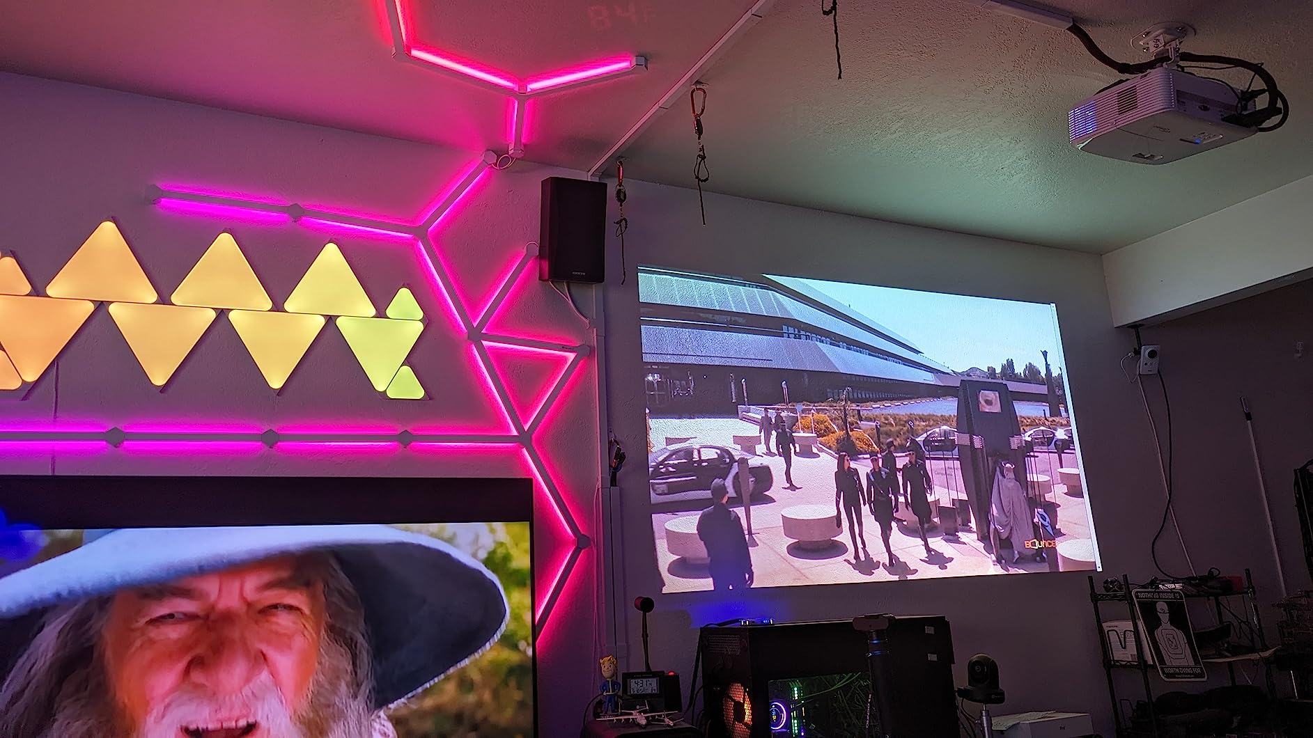 Optoma GT1080HDRx Short Throw Gaming Projector - Bright 3,800 Lumens for Day and Night,1080p and HDR support with 4K UHD input, Enhanced Gaming Mode for 1080p 120Hz Gameplay at 8.4ms customer photo 1