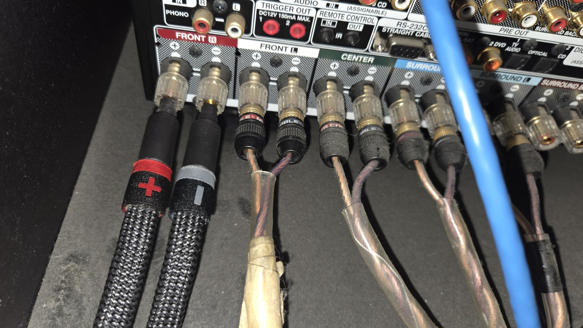 WORLDS BEST CABLES 6 Foot Ultimate - 9 AWG - Ultra-Pure OFC - Premium Audiophile HiFi Bi-Wire Speaker Cable Pair with Eminence Gold Banana Plugs & Carbon Tweed Jacket customer photo 1