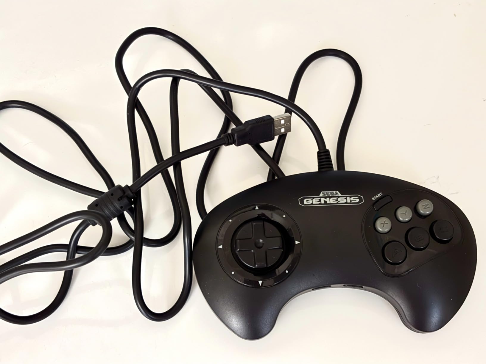 Retro-Bit BIG6 USB Arcade Controller Pad for Sega Genesis Mini, Switch, PC, Mac, Steam, RetroPie, Raspberry Pi - USB Port - Black customer photo 1