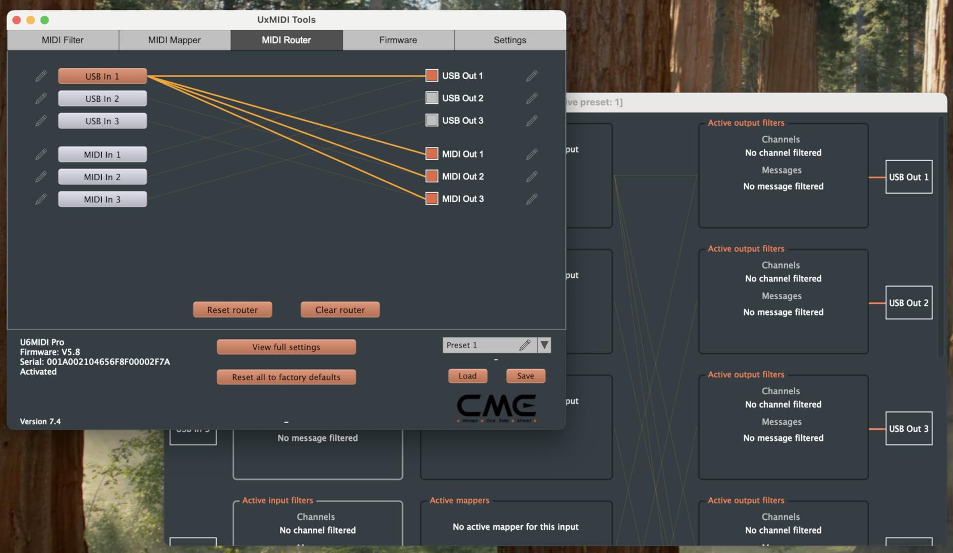 CME U6MIDI Pro - MIDI Interface with Router, Mapper, and Filter - Plug-and-play USB MIDI for computers - Standalone 3-in-3-out MIDI for Merge, Split, Thru customer photo 1