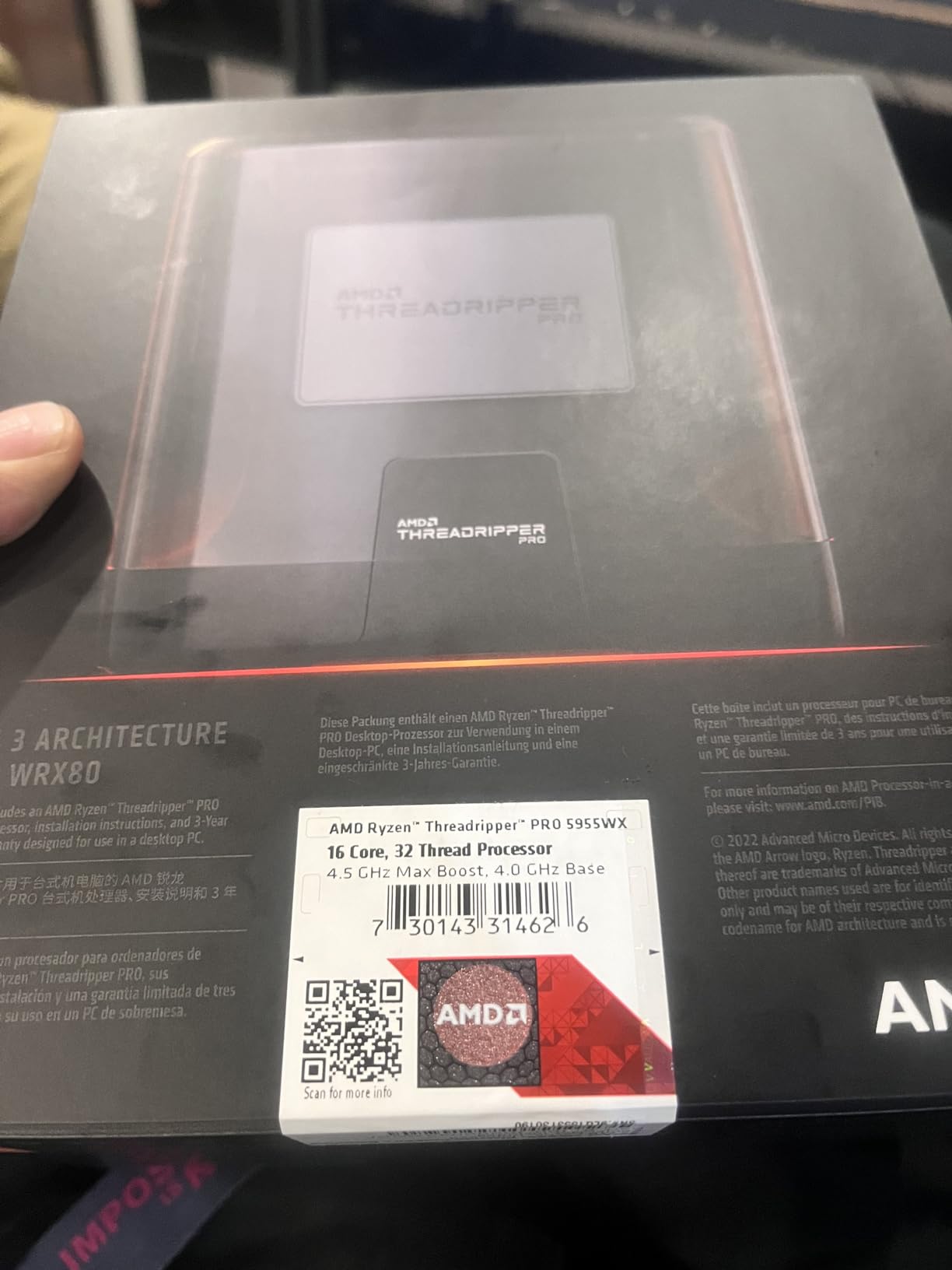 AMD Ryzen Threadripper PRO 5955WX, 16-core, 32-Thread Desktop Processor customer photo 2