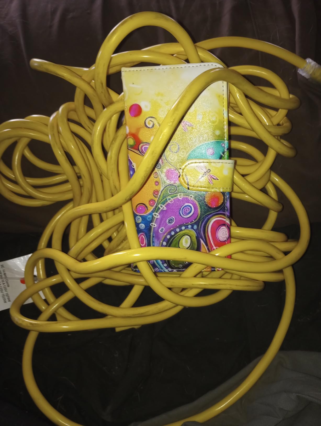 HUANCHAIN 50 ft 14/3 Gauge Heavy Duty Outdoor Extension Cord Waterproof with Lighted, Flexible Cold Weather 3 Prong Electric Cord Outside, 15A 1875W 125V 14AWG SJTW, Yellow, ETL Listed customer photo 1