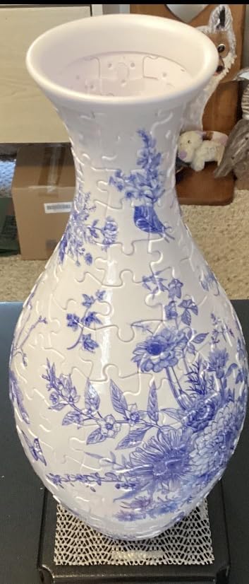 Pintoo 3D Puzzle Vase Unique Flower Vase Made by 160 Curved Plastic Puzzle Pieces customer photo 1