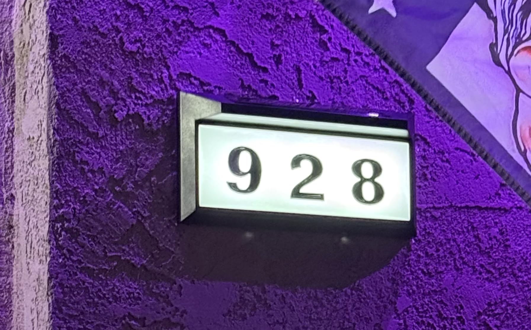 Solar Address Sign, Lighted Address Plaque Outdoor Waterproof, Illuminated Address Numbers, House Numbers for Outside customer photo 2