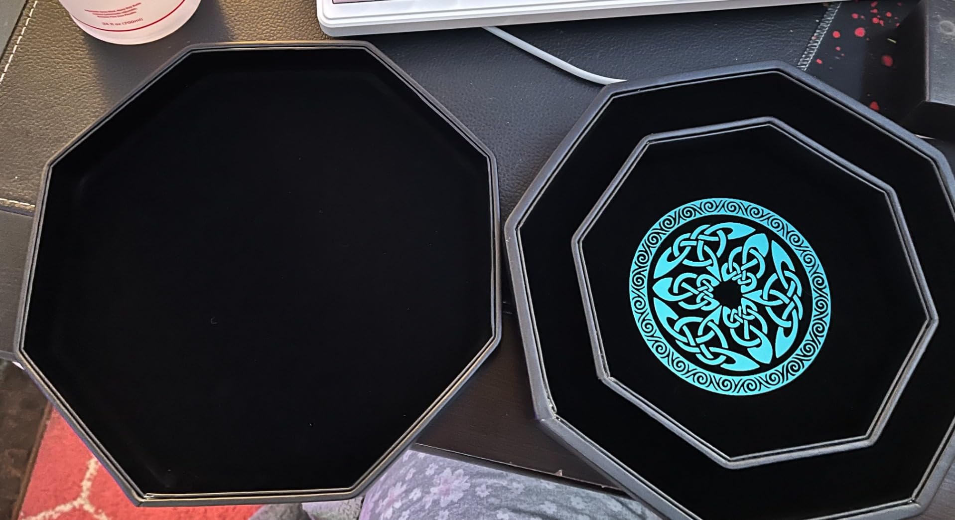 Soar Forge Dice Tray for DND and RPG - Beautiful Copper Valknut and Dragon 9 Inch Rolling Tray Compatible with Dungeons and Dragons and Tabletop RPGs - Box Storage to Protect Dice customer photo 2