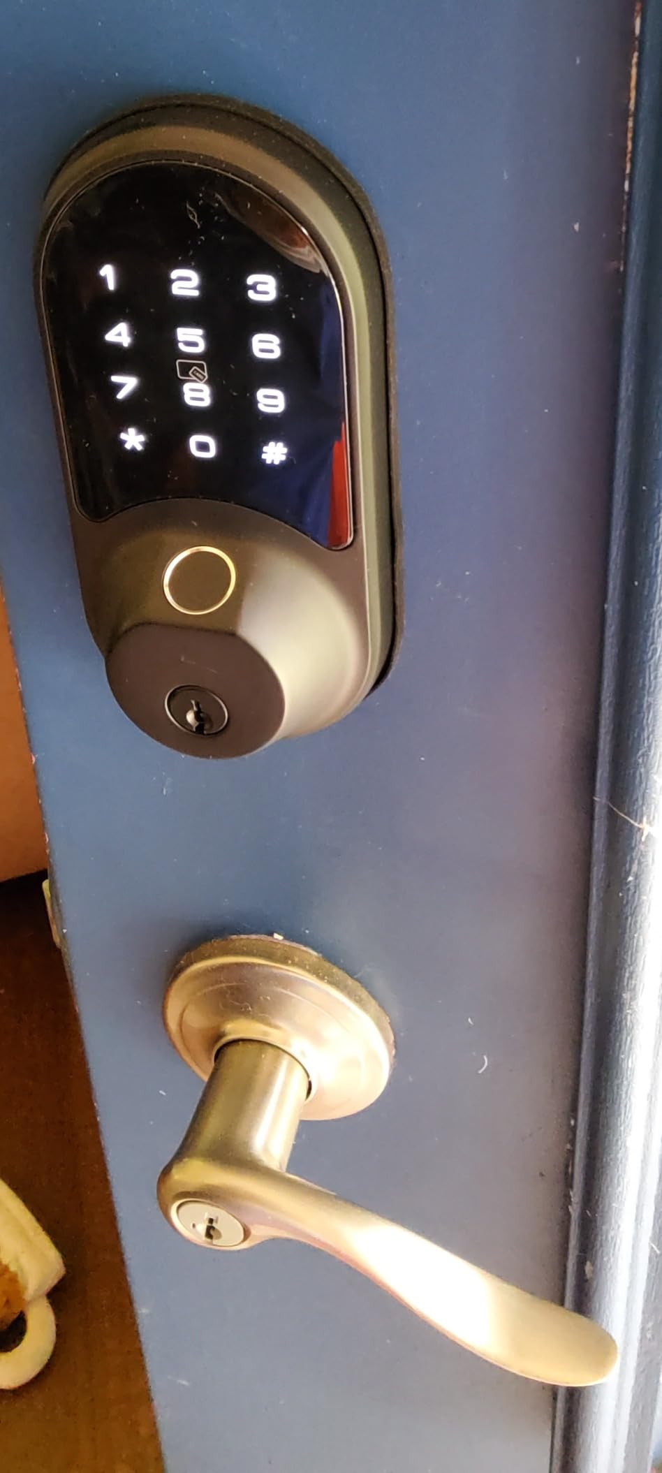 Veise RZ07 Fingerprint Smart Lock, 7-in-1 Smart Locks for Front Door, Keyless Entry Door Lock with App Control, Biometric Electronic Touchscreen Keypad Deadbolt, Matte Black customer photo 2