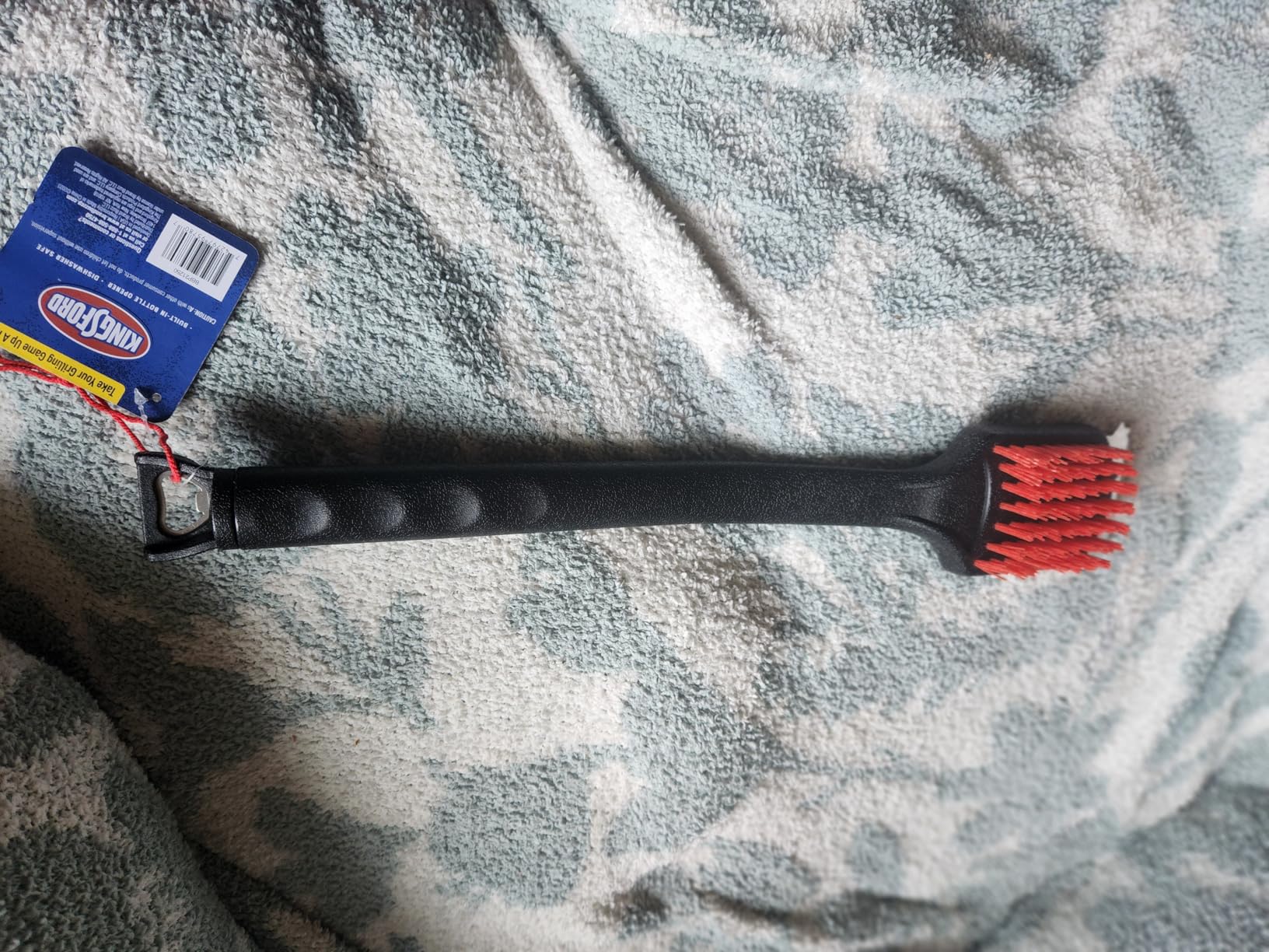 Kingsford Grill Cleaning Brush with Nylon Bristles and Scraper, Heavy Duty BBQ Grill Cleaner Tool with Rubber Handle and Bottle Opener customer photo 1