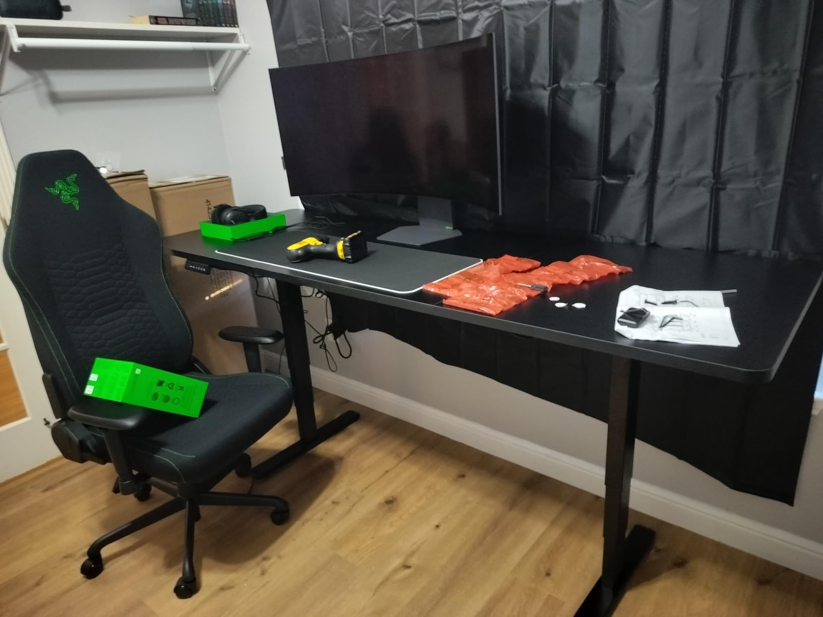 VIVO Electric 71 x 36 in Dual Motor Sit Stand Desk, Memory Height Adjustment, 2B Series, Black Top Black Frame, DESK-KIT-2B7B-36 customer photo 2
