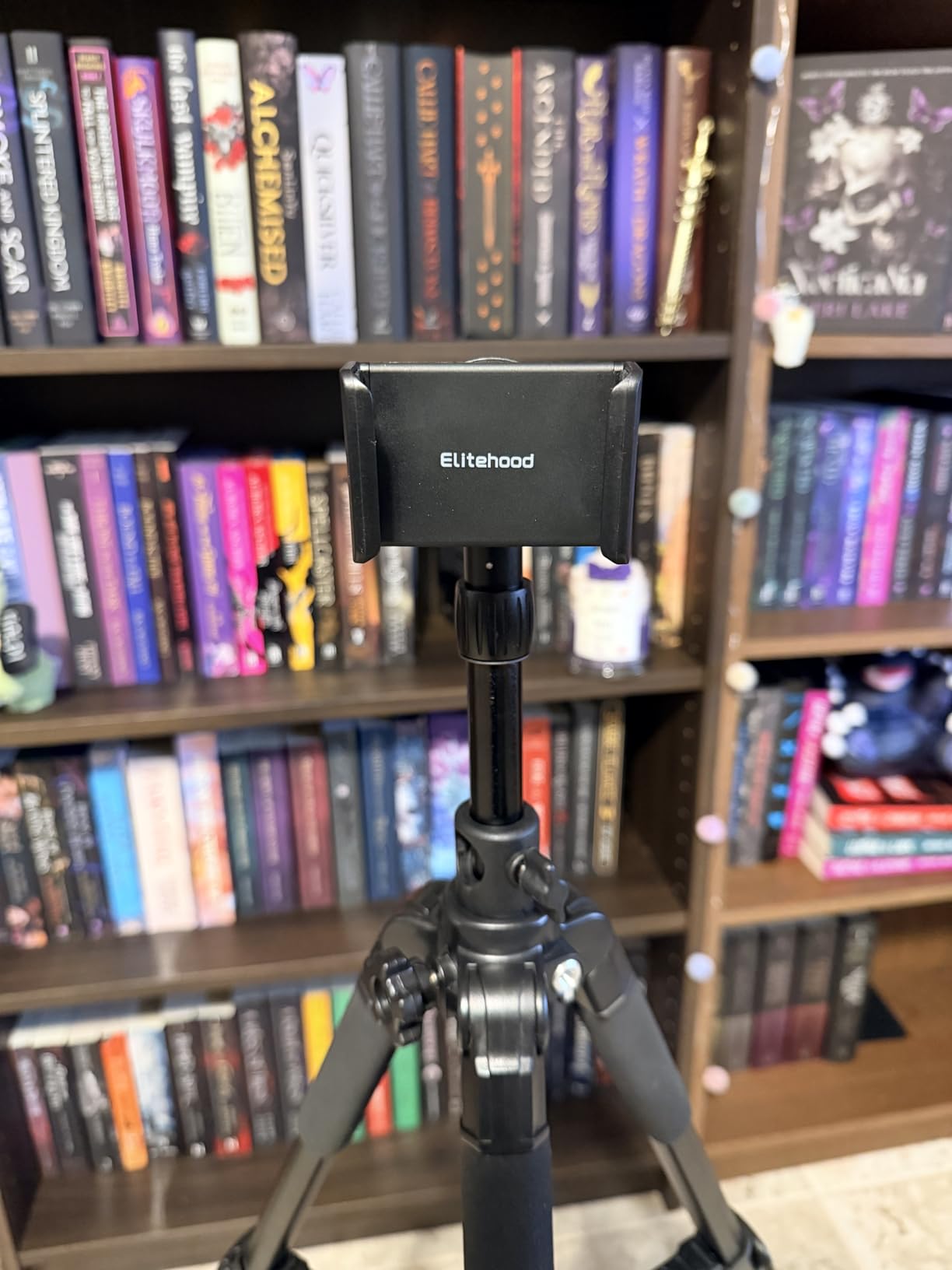 Elitehood iPhone Tripod for Overhead Video Recording [Heavy Duty & Ultra-Stable], 25in Horizontal Long Extendable Boom, 360° Rotation iPhone Tripod Stand with Remote, Vertical 71