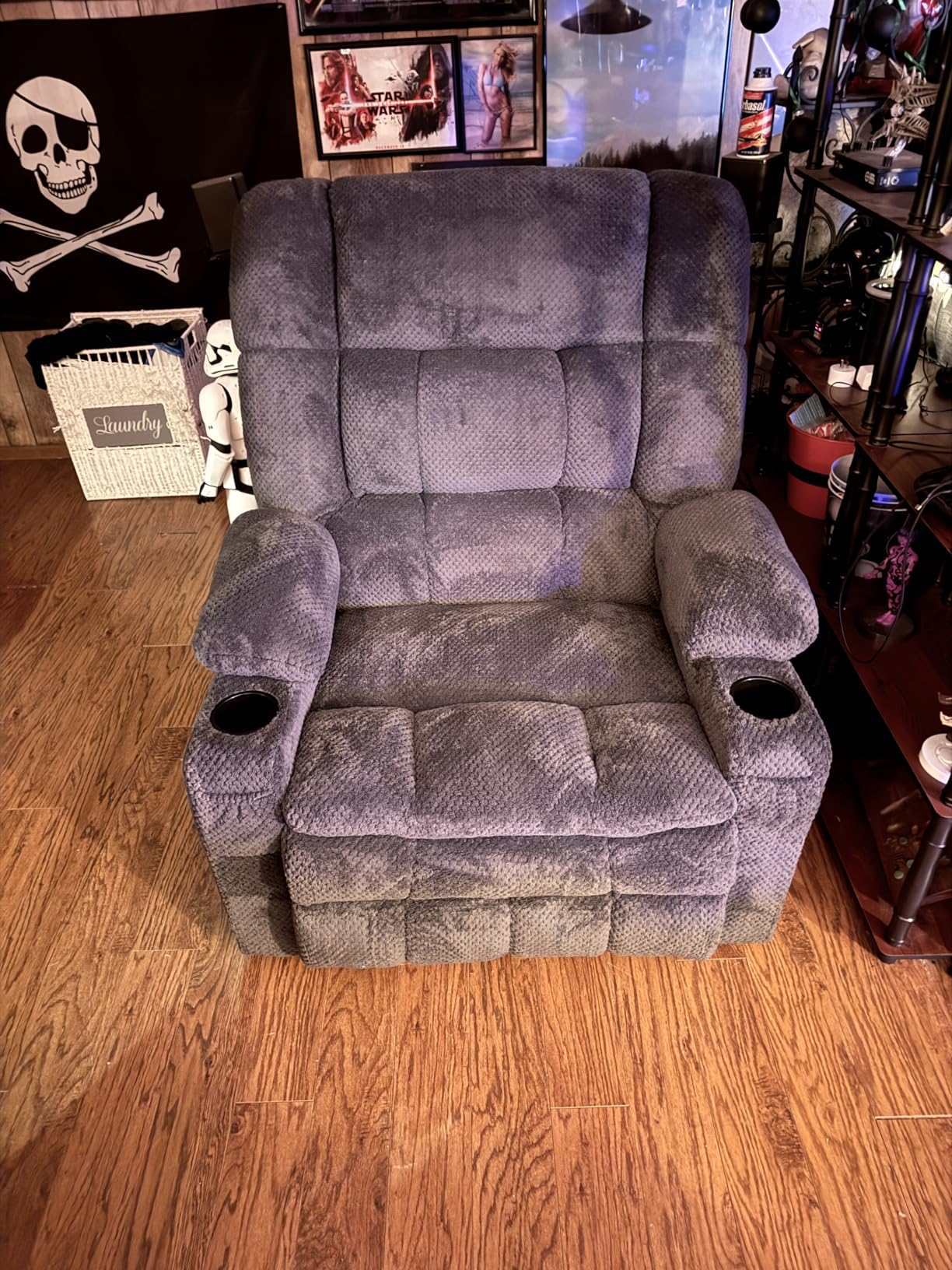 MCombo Dual Motor Power Lift Recliner Chair with Massage and Heat for Elderly People, Infinite Position, USB Ports, Cup Holders, Fabric 7890 customer photo 2