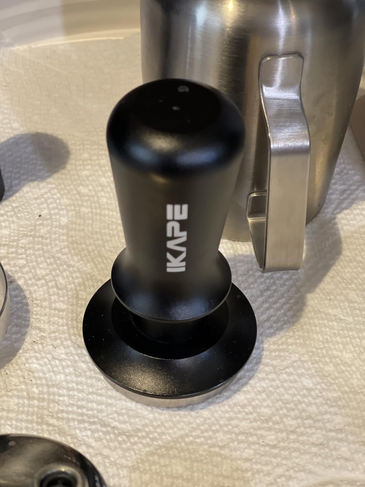 IKAPE 53.3mm Espresso Tamper, Premium Barista Coffee Tamper with Calibrated Spring Loaded, Threaded Stainless Steel Base customer photo 1