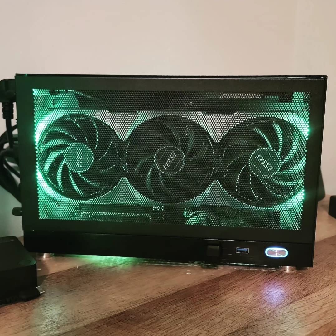 S300 - Mini-ITX PC Gaming Case - Front I/O USB 3.0 Type - C Port - SFX Power Supply 100-130mm - Cable Management System - luminum Mini-ITX Motherboard Small Portable PC Case (PCIe 3.0 16X Riser Cable) customer photo 2