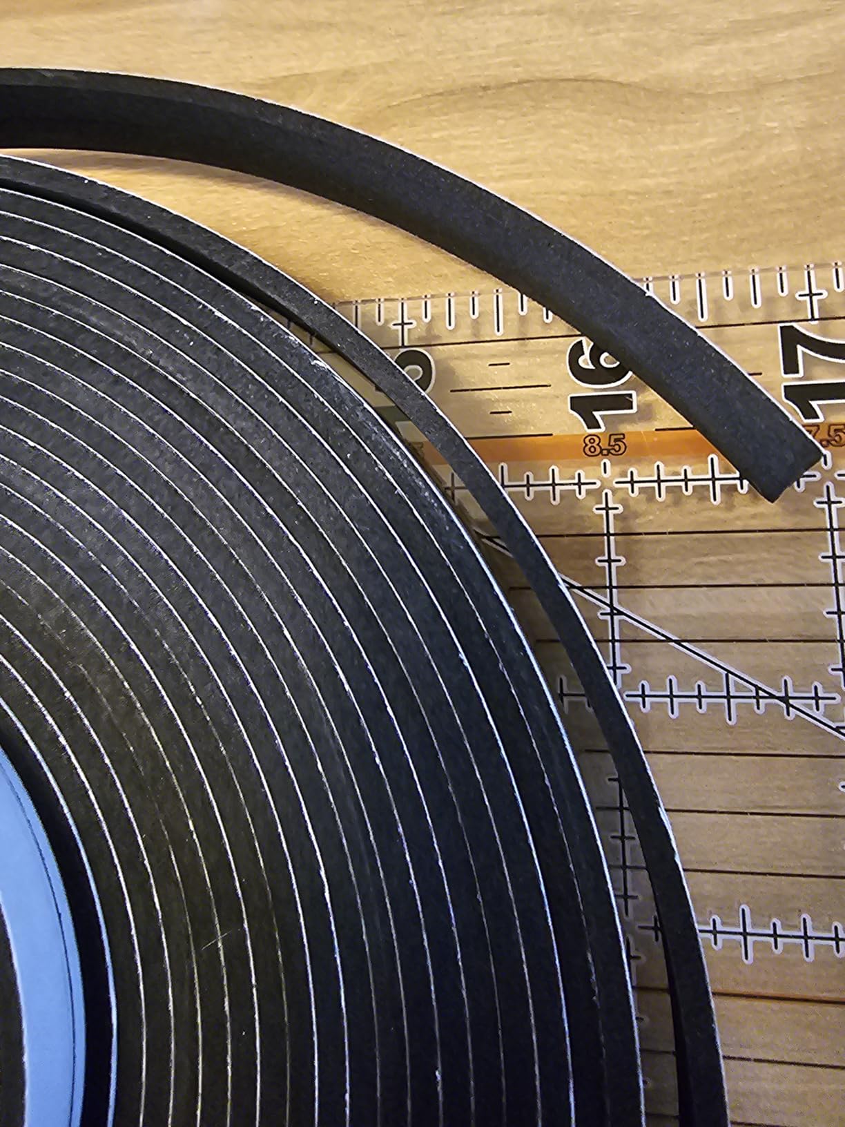 Kikerike Self Adhesive Foam Tape Weatherstrip 1/2In x 1/4In x 42Ft High Density Foam Insulation Strips Seal Weather Stripping with Strong Adhesive for Door and Window Sound Isolation Soundproofing customer photo 2