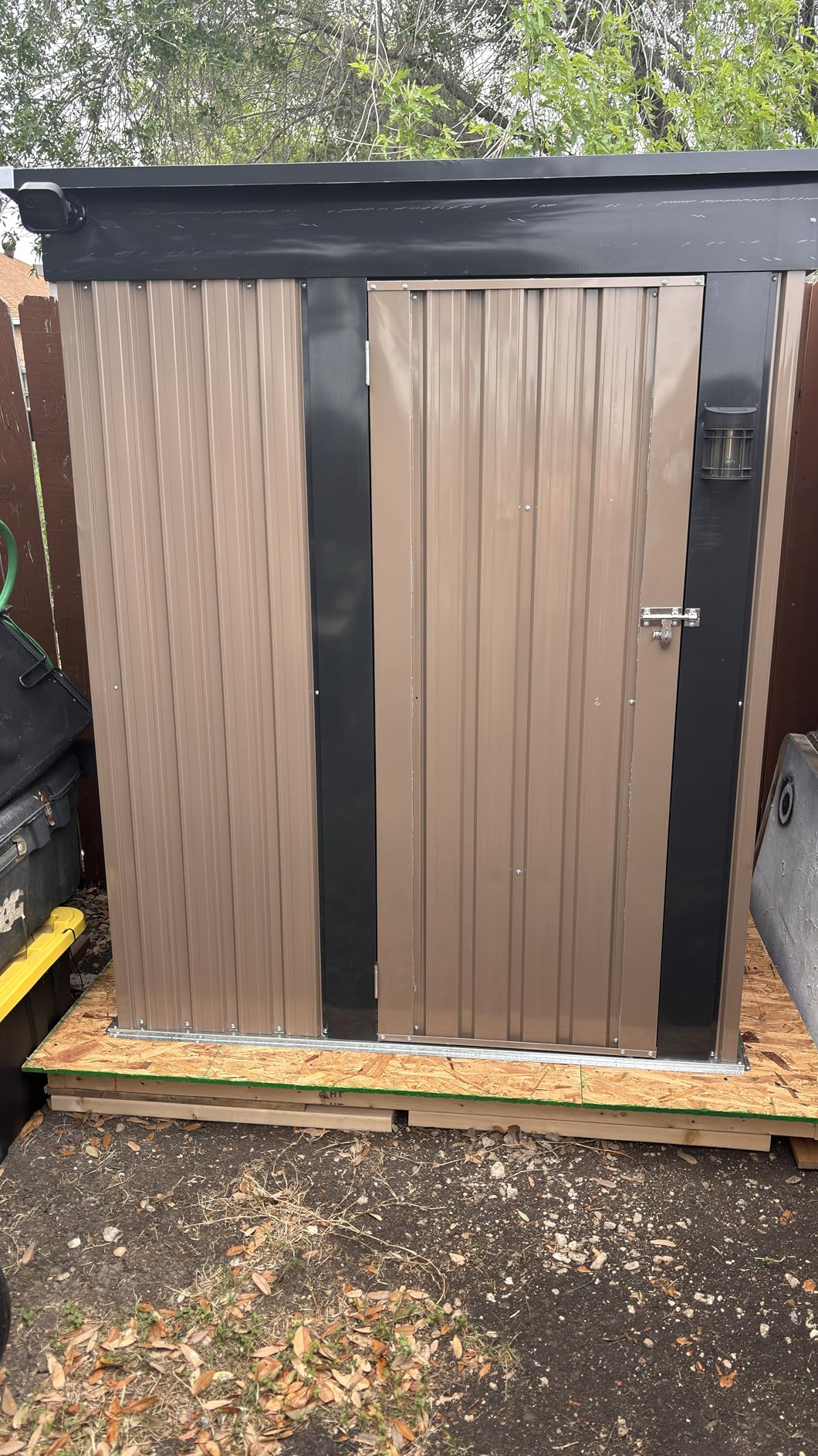 Patiowell 5x3 FT Outdoor Storage Shed, Tool Shed with Sloping Roof and Lockable Door, Metal Shed for Backyard Garden Patio Lawn customer photo 1