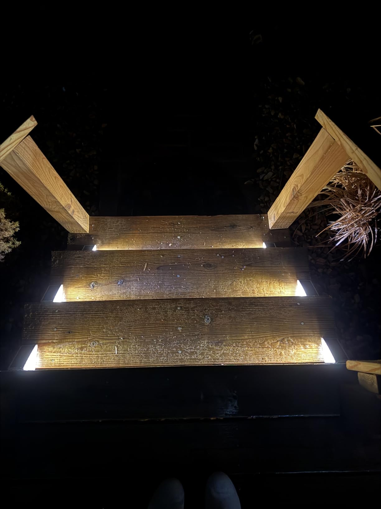 NIORSUN Solar Step Lights, 6 Pack Warm White Solar Stair Lights Outdoor Waterproof IP67 Auto On Off, Solar Lights for Steps, Stair, Patio, Yard, Porch, Front Door, Sidewalk, Deck Decor customer photo 2